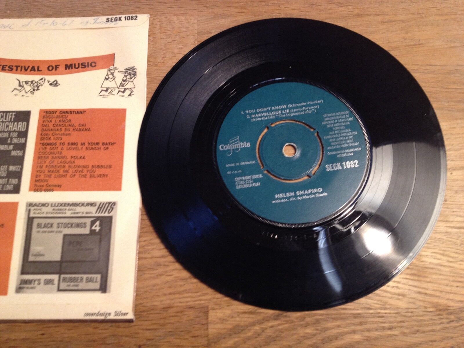 HELEN SHAPIRO "DON´T TREAT ME LIKE A CHILD" DANISH NCB COLUMBIA RECORDS 4 SONGS