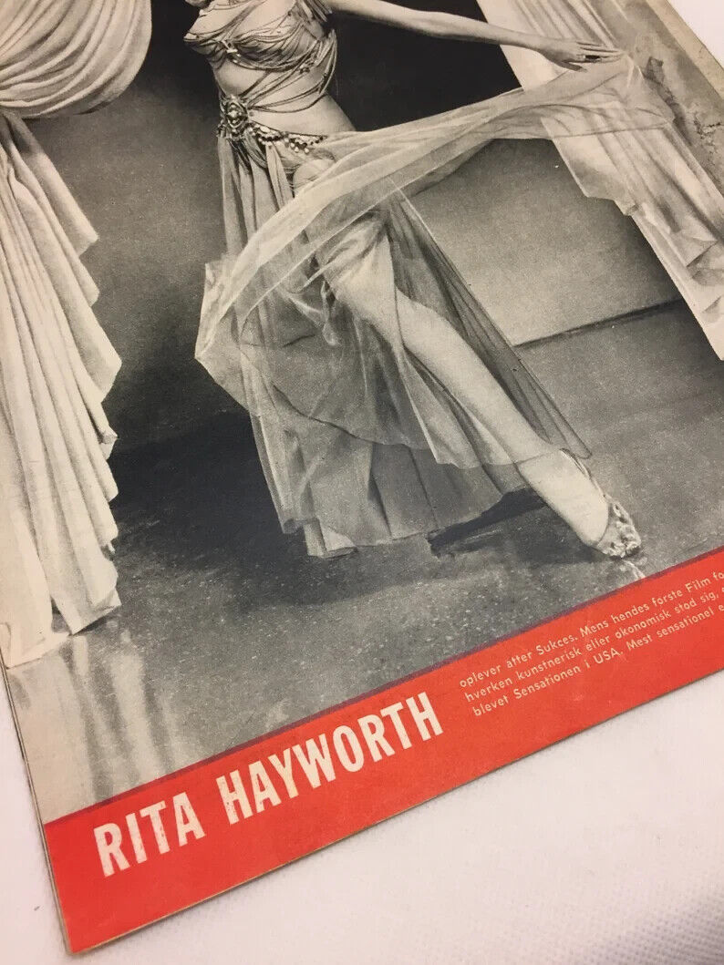 Miss Denmark Contest and Rita Hayworth -  Danish Magazine 1950s "Billed-Bladet"