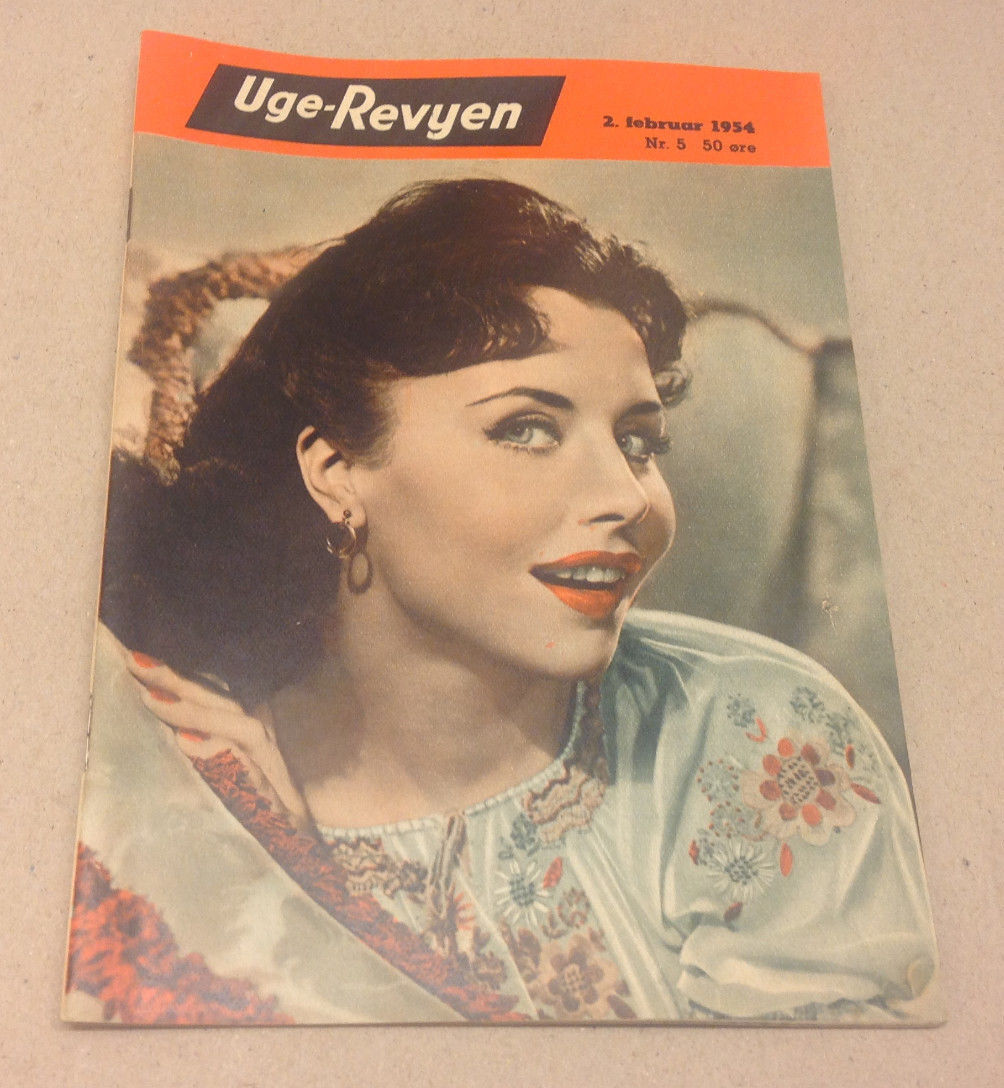 SONJA ZIEMANN FRONT COVER BOOK SERIE ADD BACK COVER VINTAGE Danish Magazine 1954