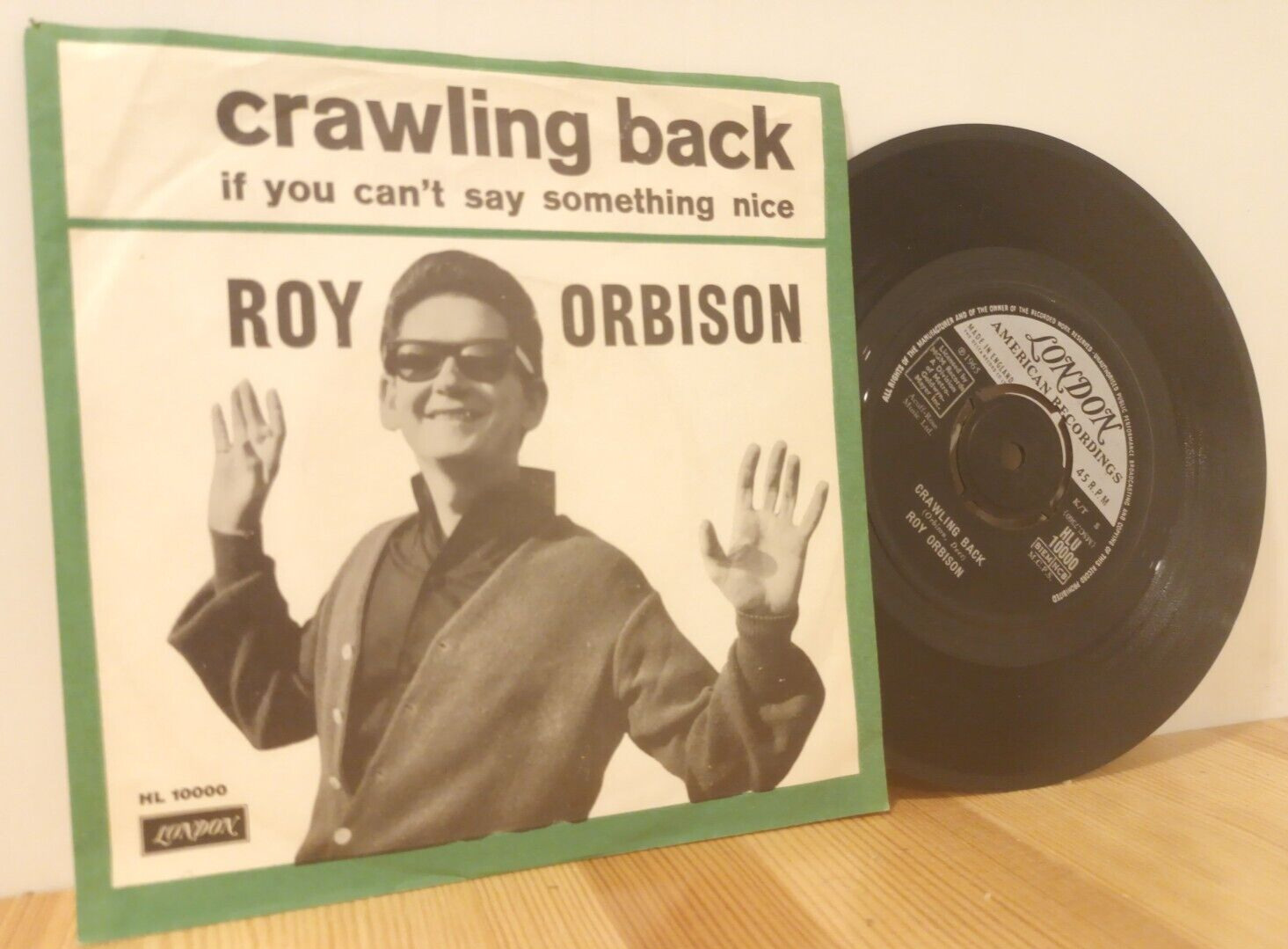 ROY ORBISON Crawling Back ULTRA RARE PS Picture Sleeve Danish HL 10000 7'' 45