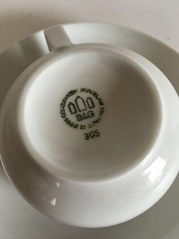 White Henning Koppel Coffee Cup and Saucer No 305