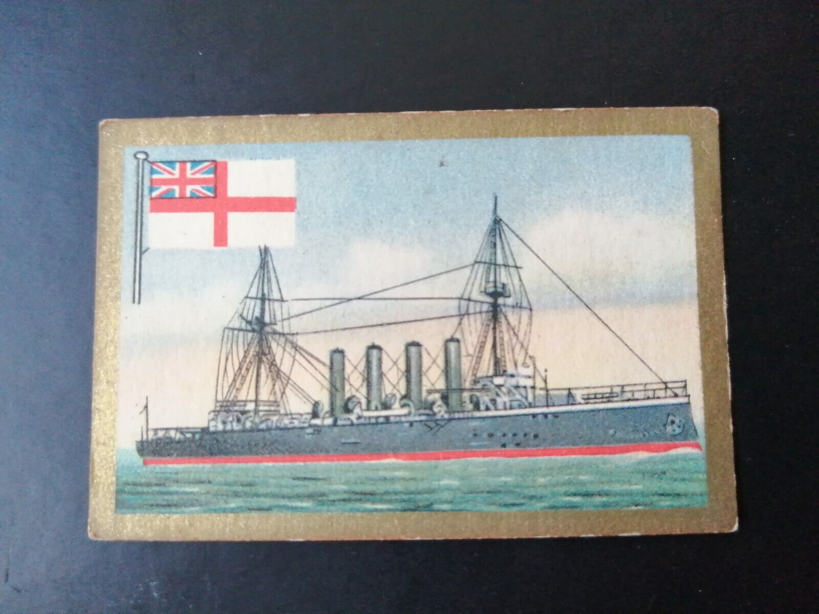 German SABA tobacco ship trading card 1931-33No 161 " Cressy" England