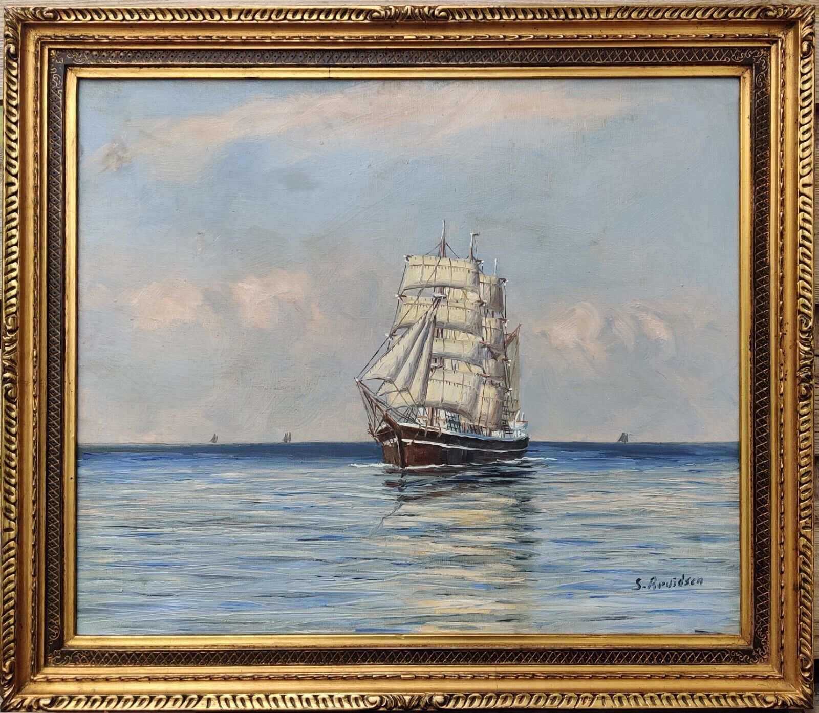 Svend Arvidsen (1908-1981): SAILSHIP, original oil painting