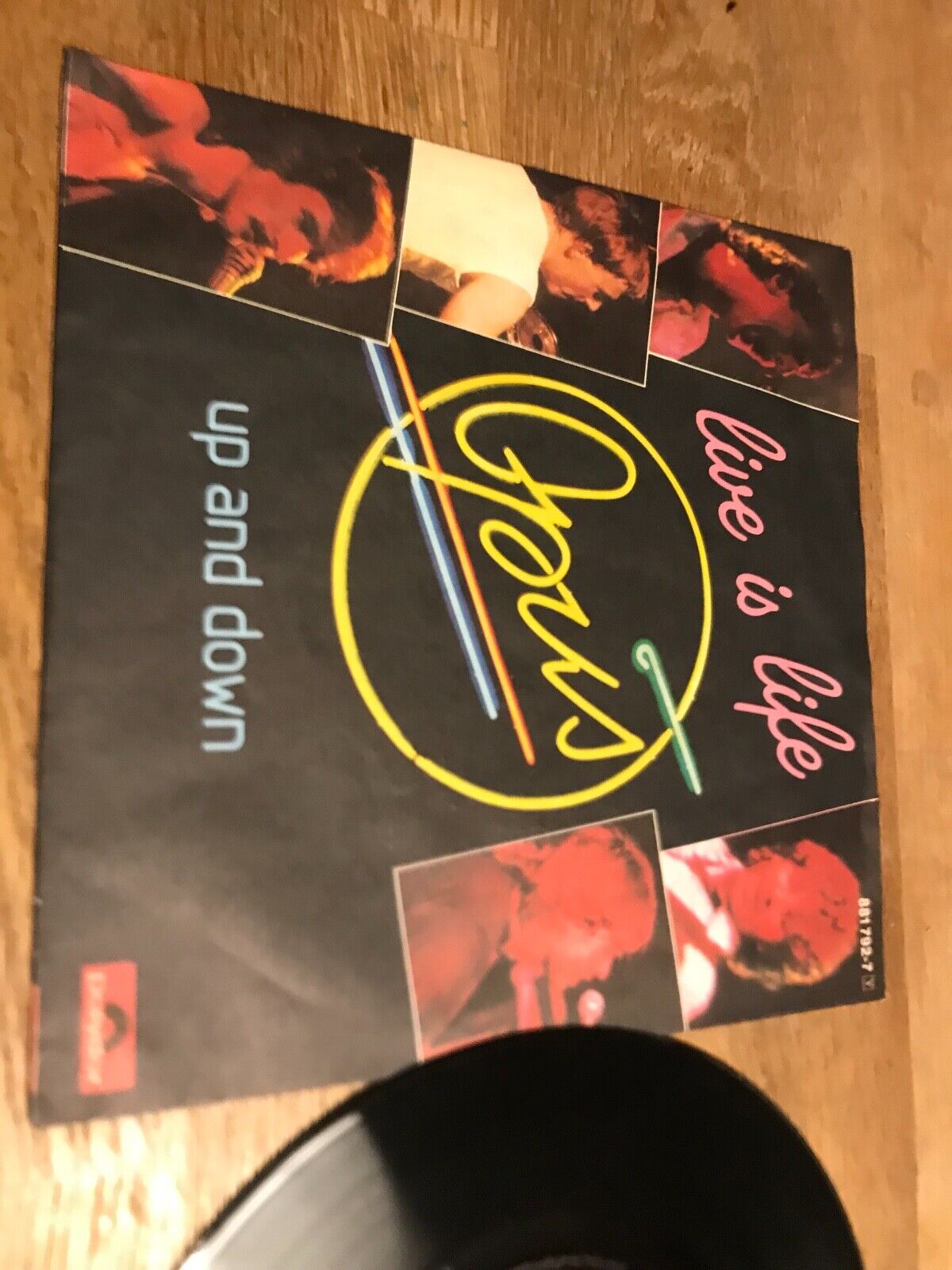 OPUS "LIVE IS LIFE / UP AND DOWN" 1984 WEST GERMANY POLYDOR RECORDS 1 PRESSING*