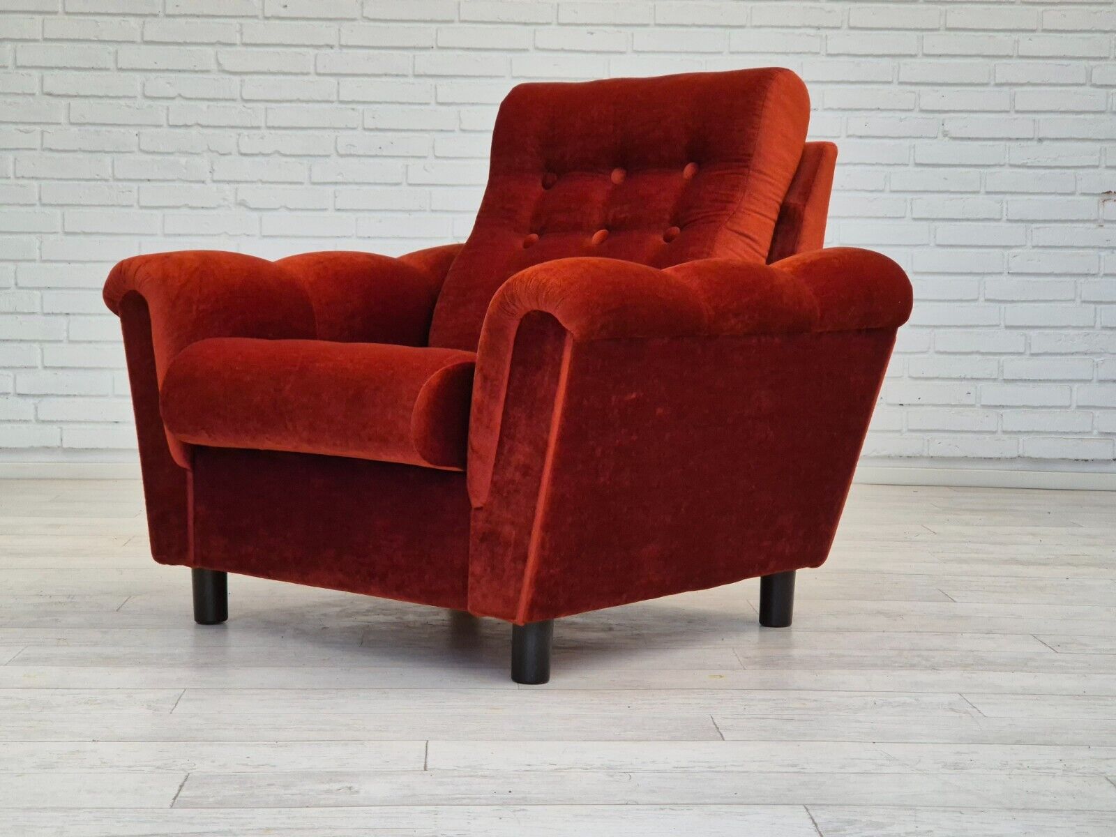 1980s Danish relax armchair in original very good condition velour