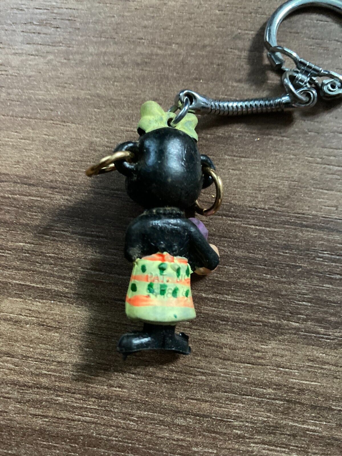 Vintage Black Hawaiian Hula Girl Keychain - Cute and Colorful Collectible