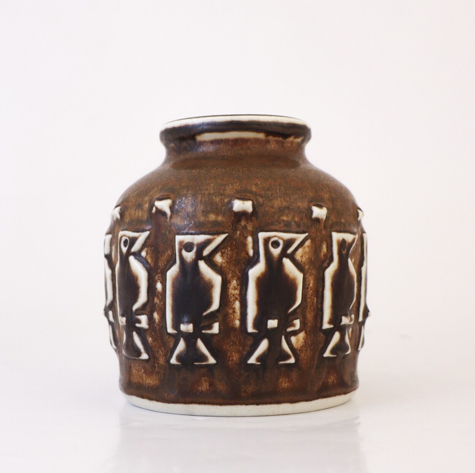 Brown Ceramic Vase - Jørgen Mogensen Royal Copenhagen Denmark 1961 - 21485