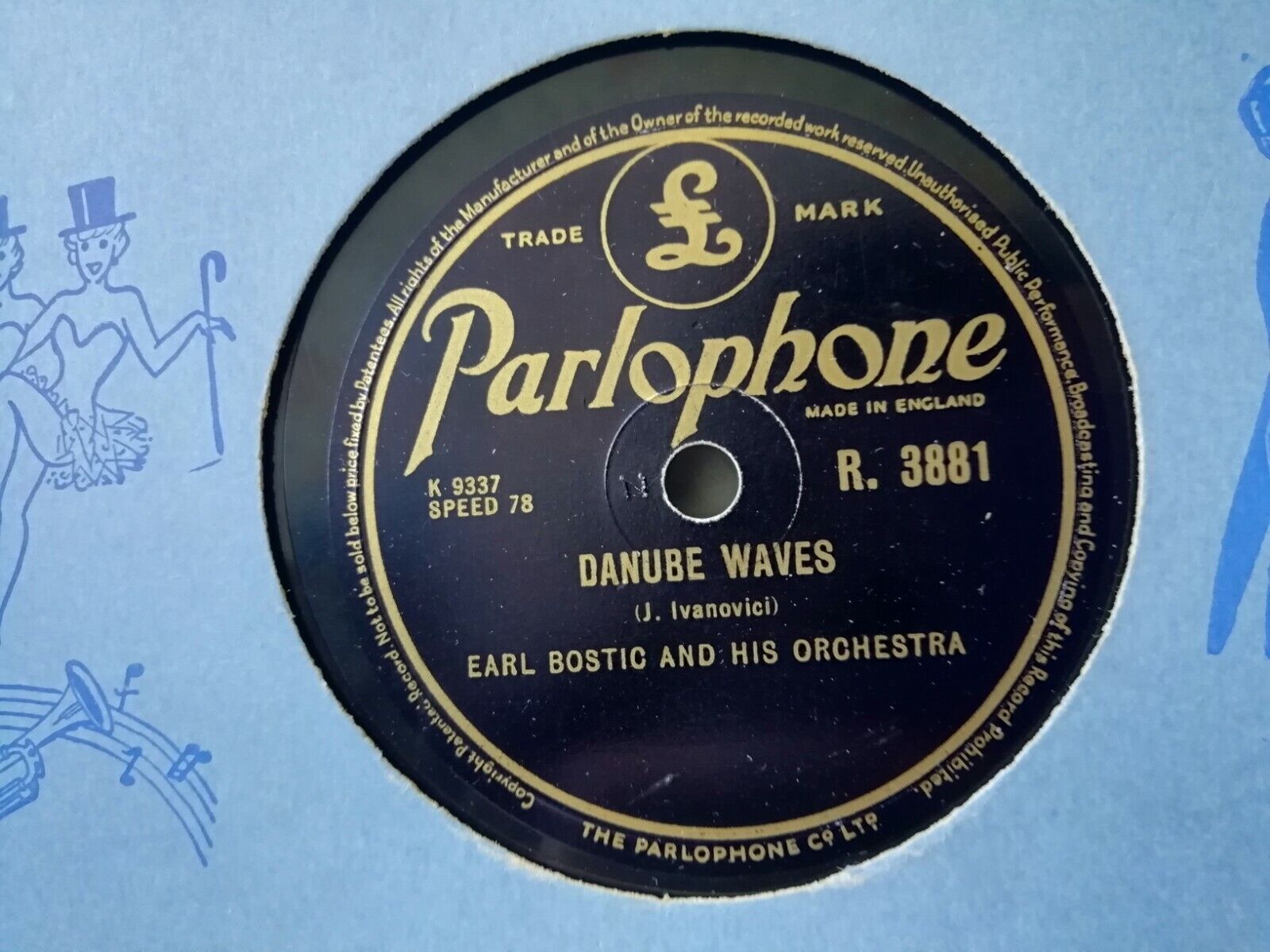 78 rpmEARL BOSTICDanube Waves/Jungle DrumsParlophone EnglandR 3881