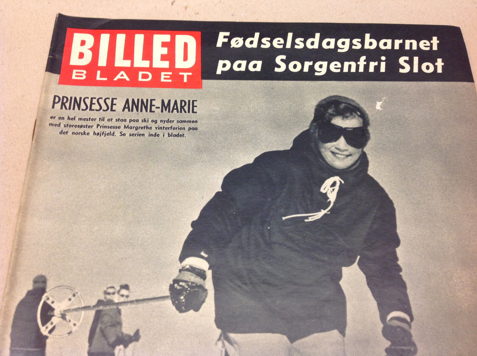 FUTURE QUEEN ANNE-MARIE GREECE AS YOUNG VTG DANISH Magazine Billed-Bladet 1958