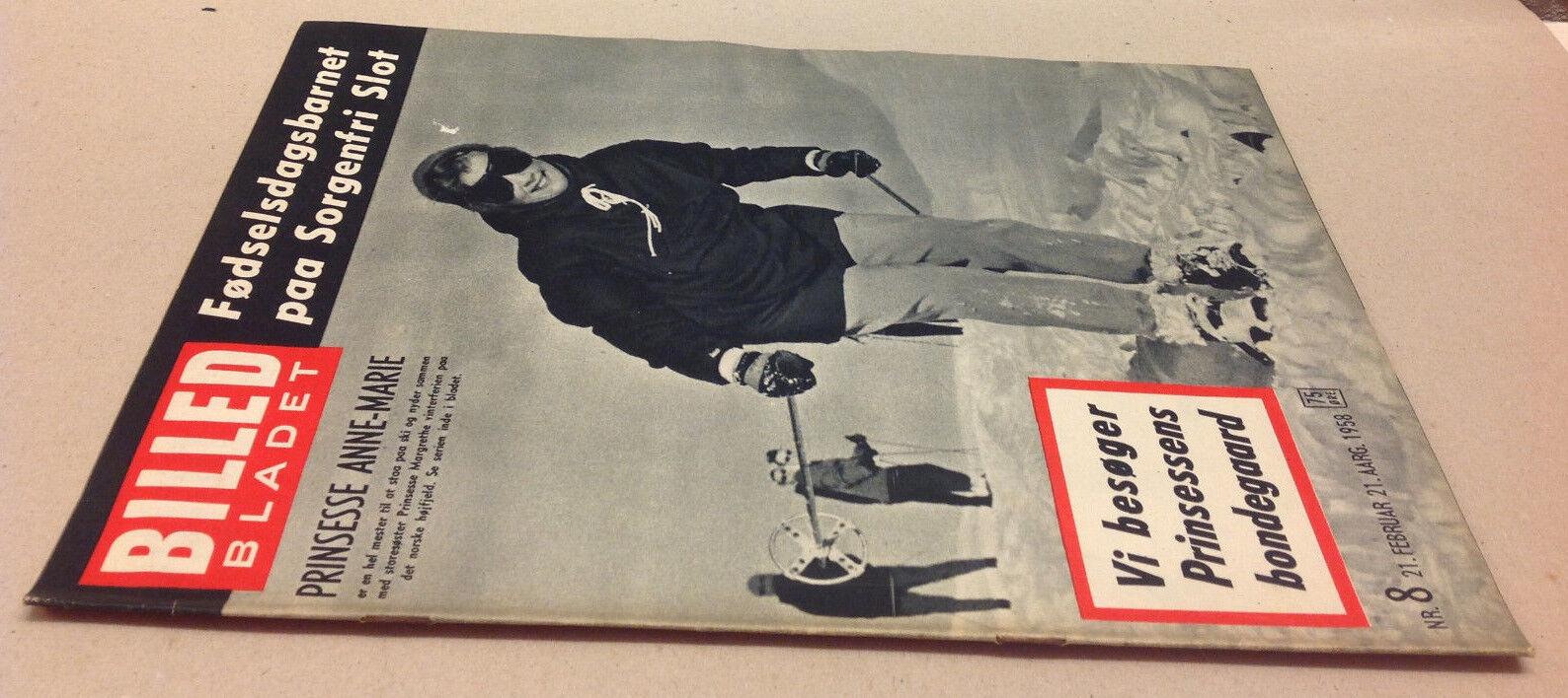 FUTURE QUEEN ANNE-MARIE GREECE AS YOUNG VTG DANISH Magazine Billed-Bladet 1958