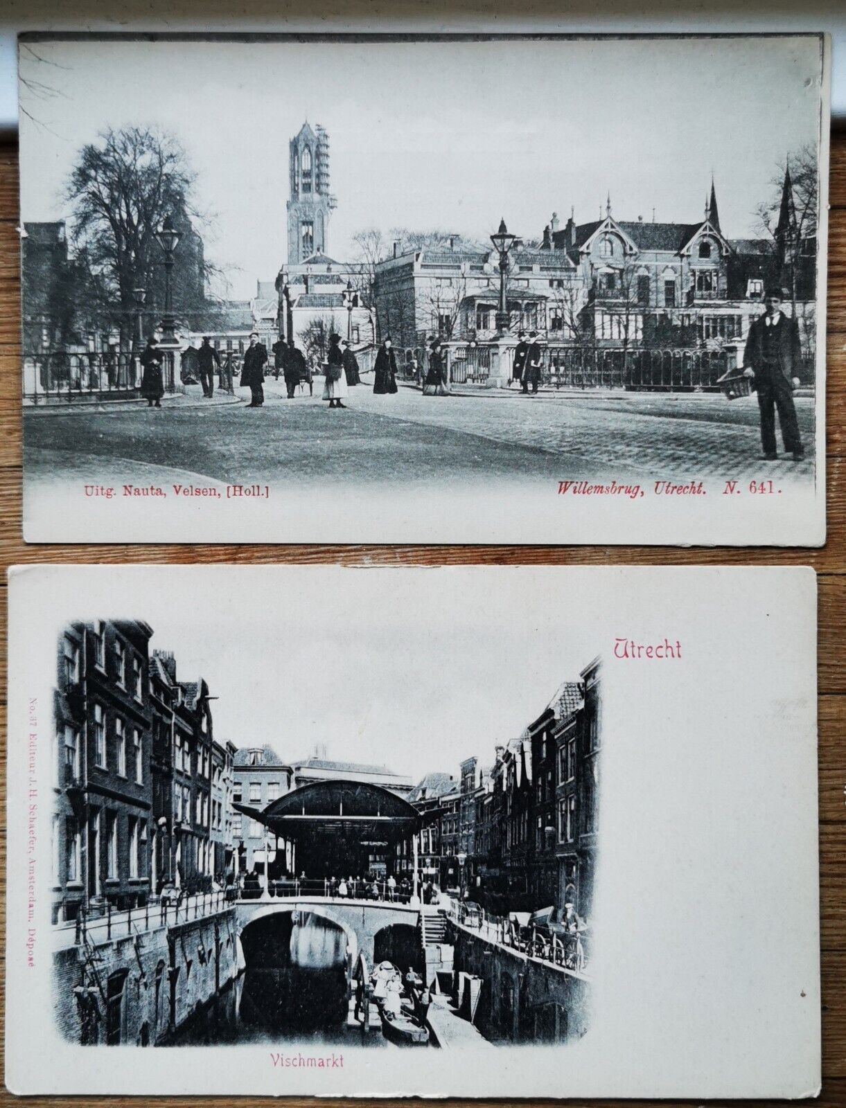 Two old postcard: Street motif´s from Urrect Netherlands  c 1910  pok312