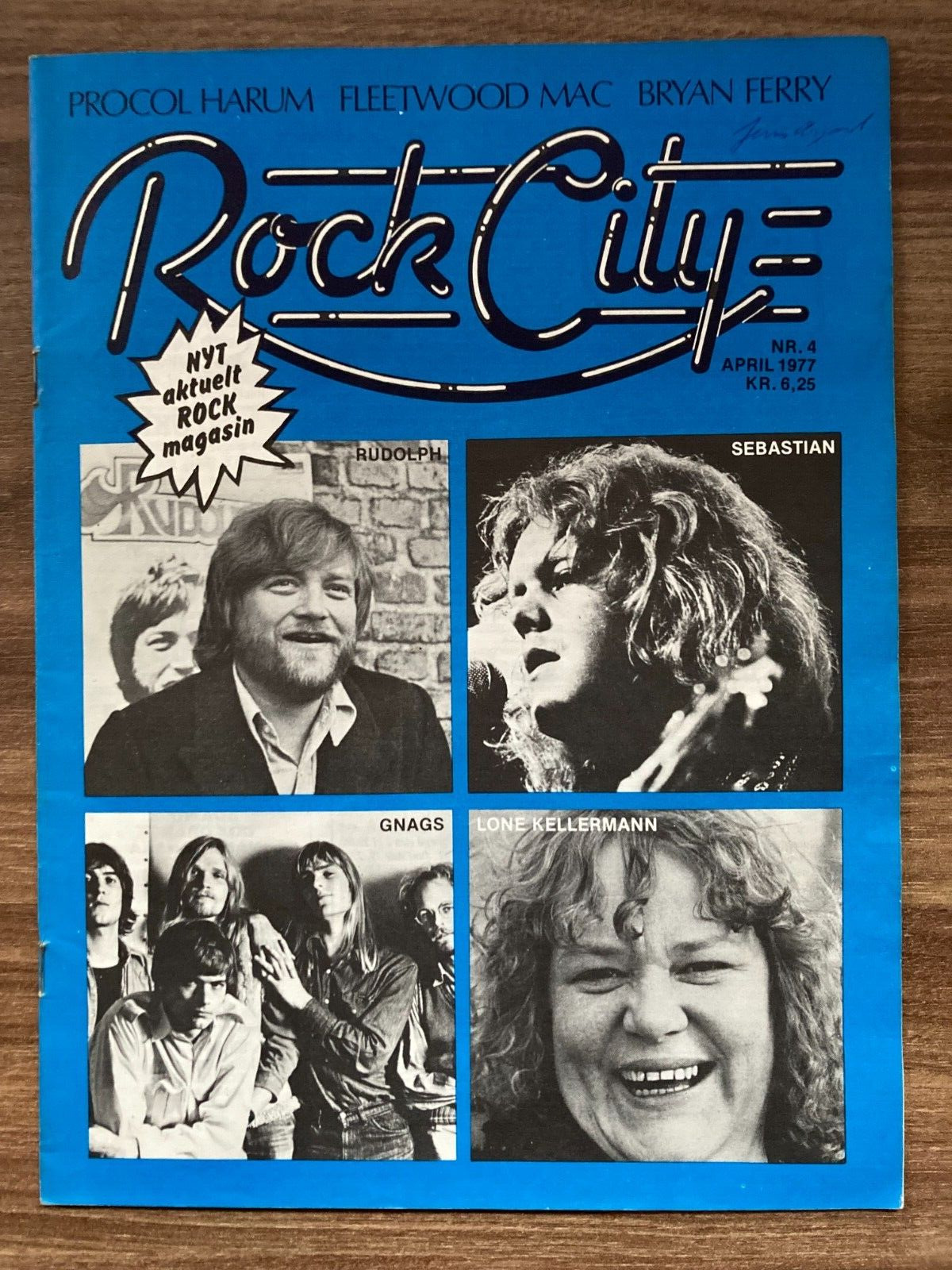 Rudolph + Gnags + Sebastian + Lone Kellermann 1977 "Rock City" Danish Magazine