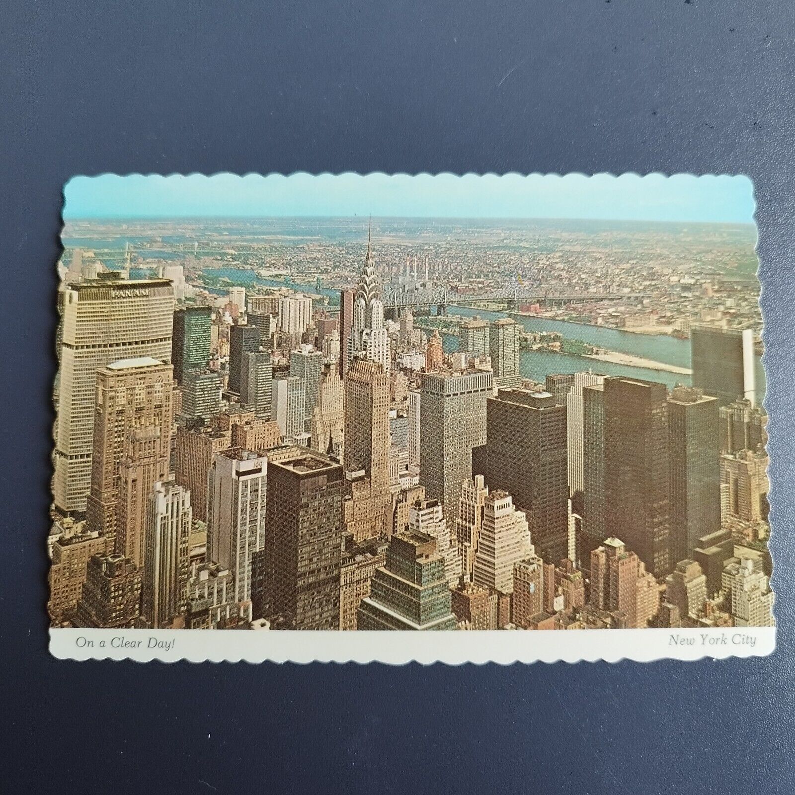 New York  City Manhattan On A Clear Day ! - Unposted 1970s