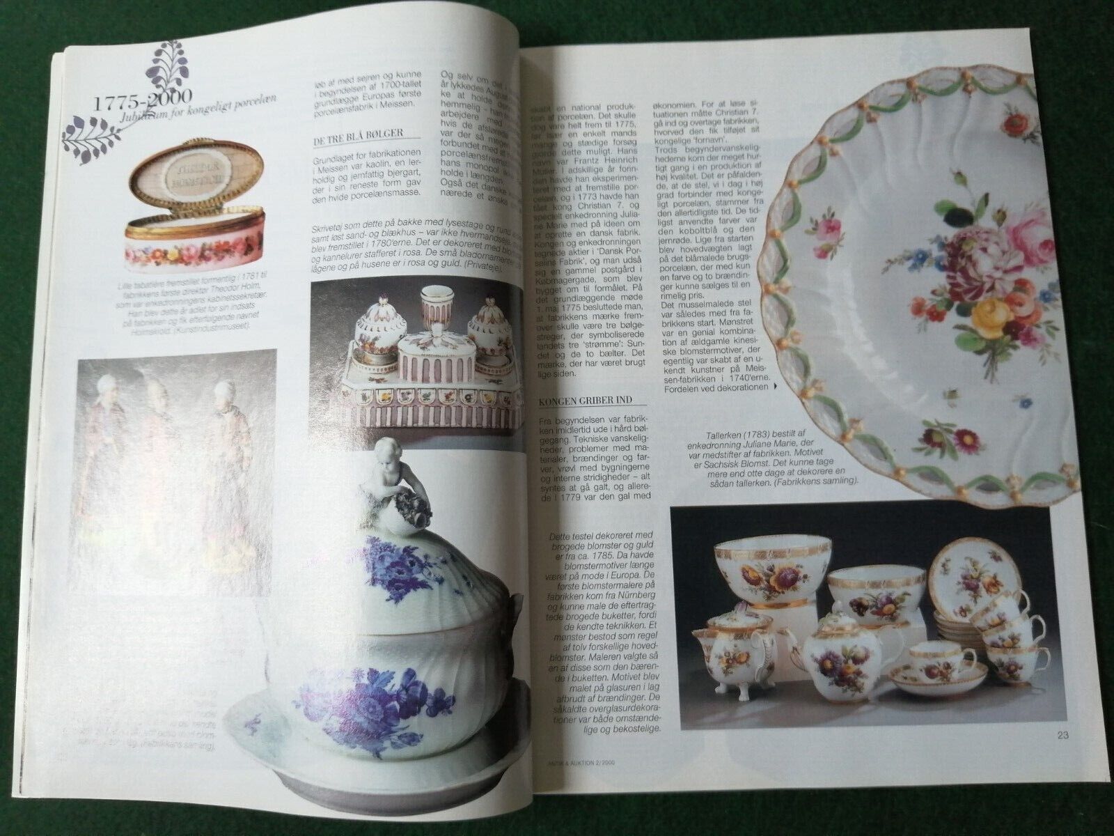 Danish magazineANTIK  AUKTIONFrom 2000Danish furnitureRoyal Tapestries