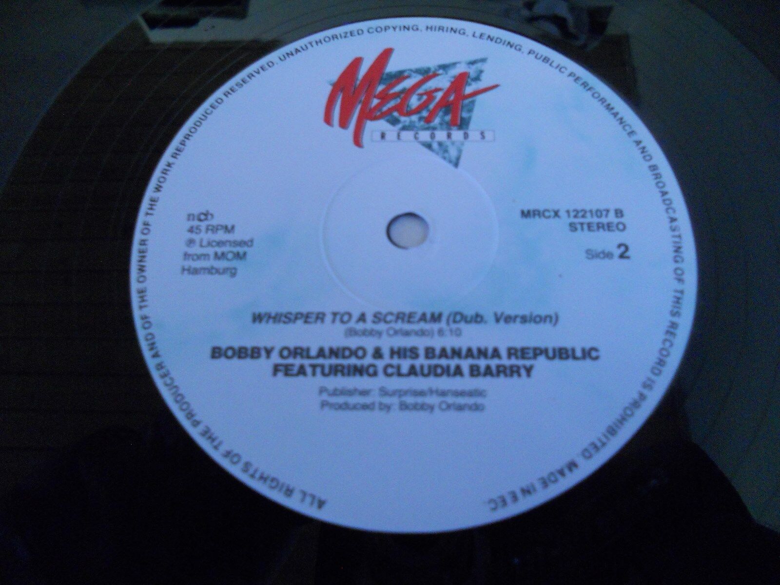 BOBBY "O"  HIS BANANA REPUBUBLIC "WHISPER TO A SCREAM" NCB DANISH 12" MEGA 12"*