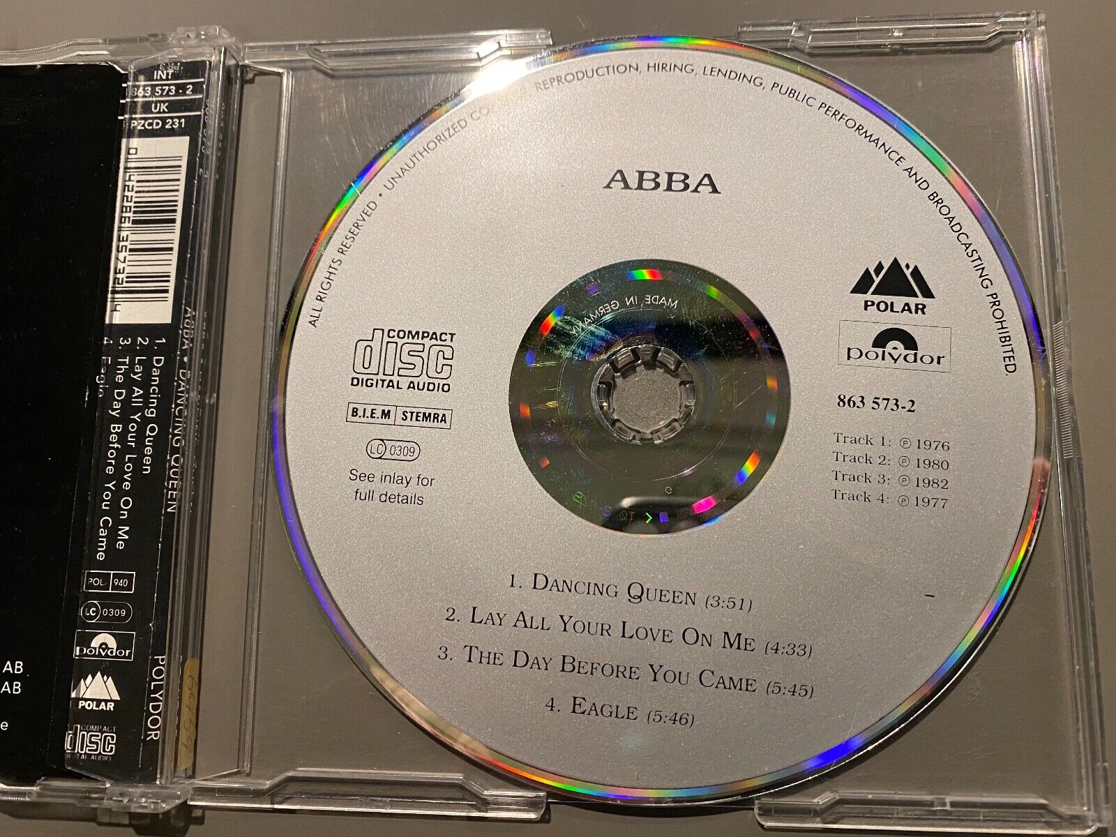 ABBA "DANCING QUEEN/THE DAY BEFORE YOU CAME" 1992 CD 4 TRACK POLYDOR  POLAR OOP