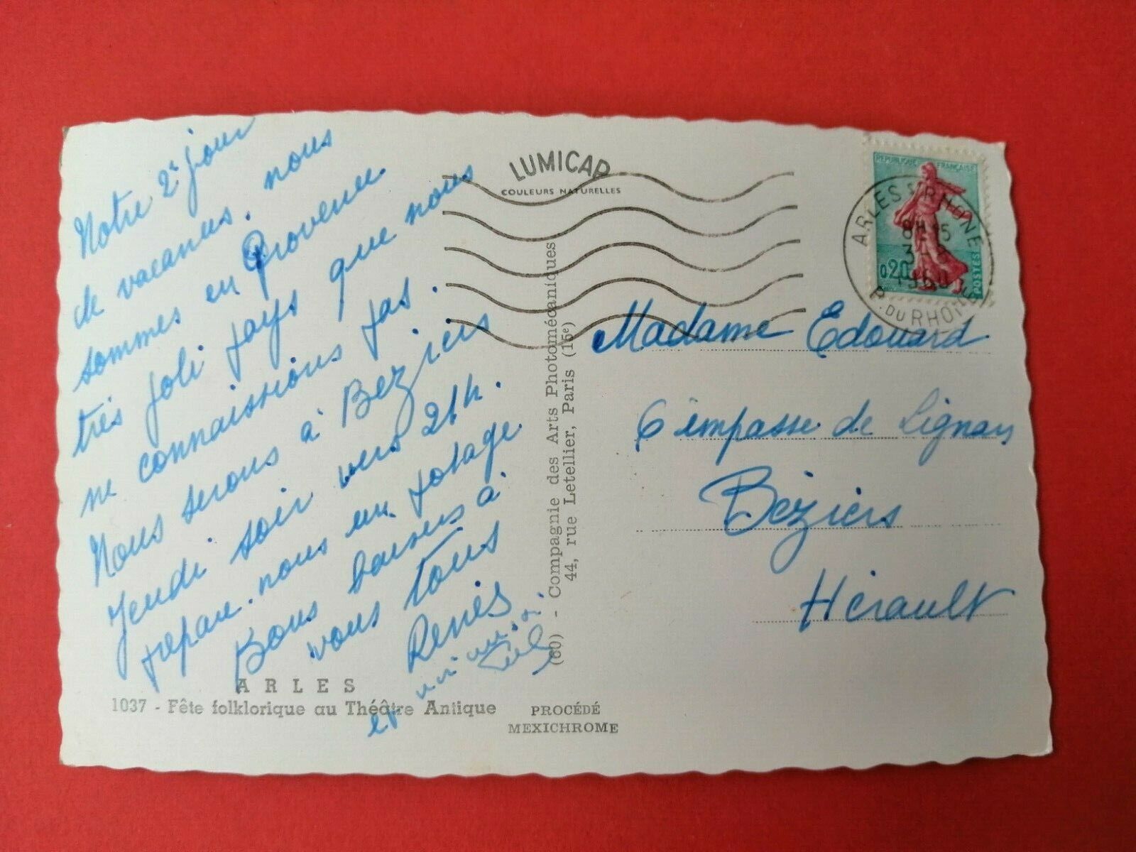 Vintage Postcard FranceARLESFete folklorique au Théatre Antique1960