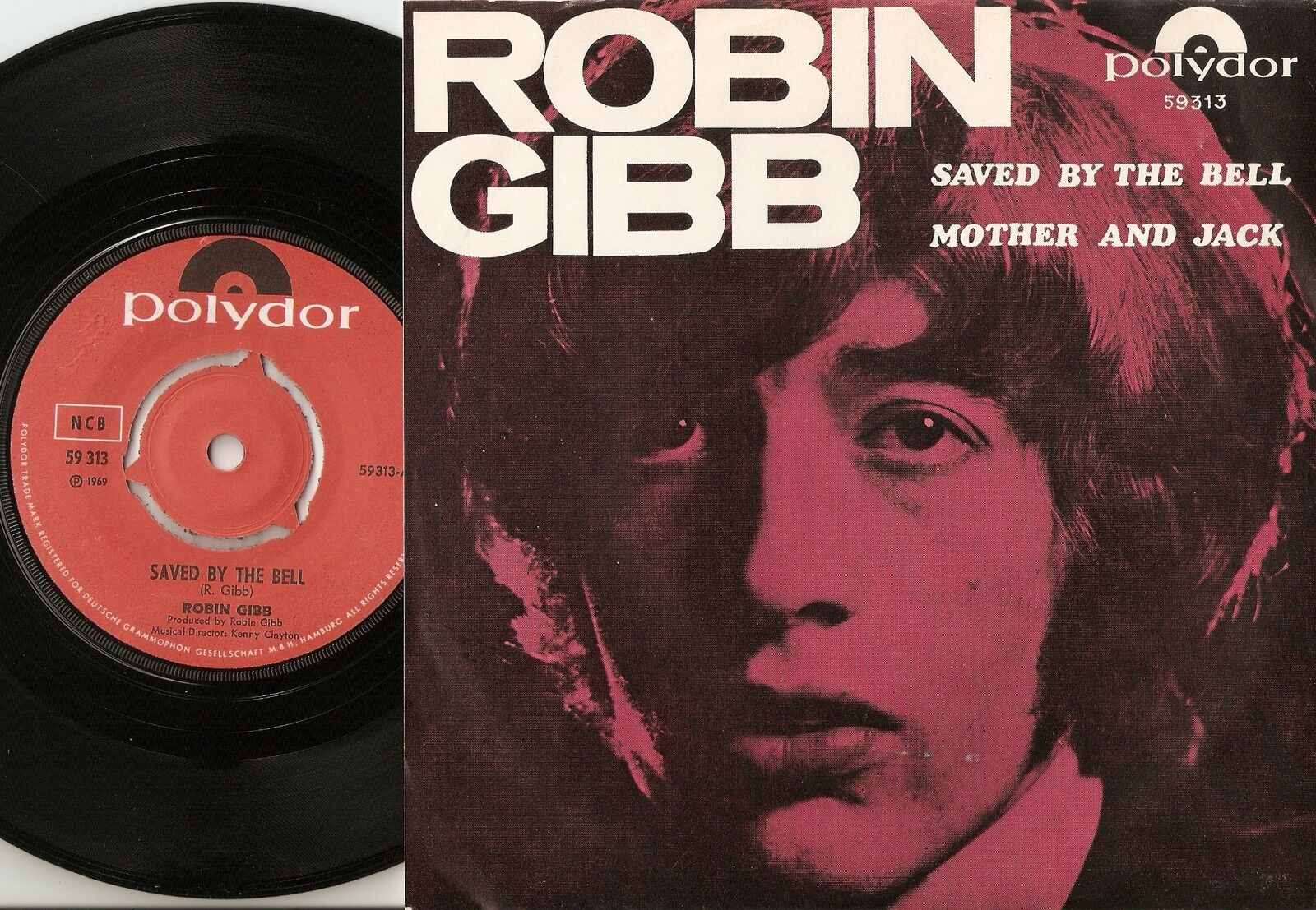 ROBIN GIBB SAVED BY THE BELL  MOTHER AND JACK NORWAY 45+PS 1969 PSYCH BEE GEES