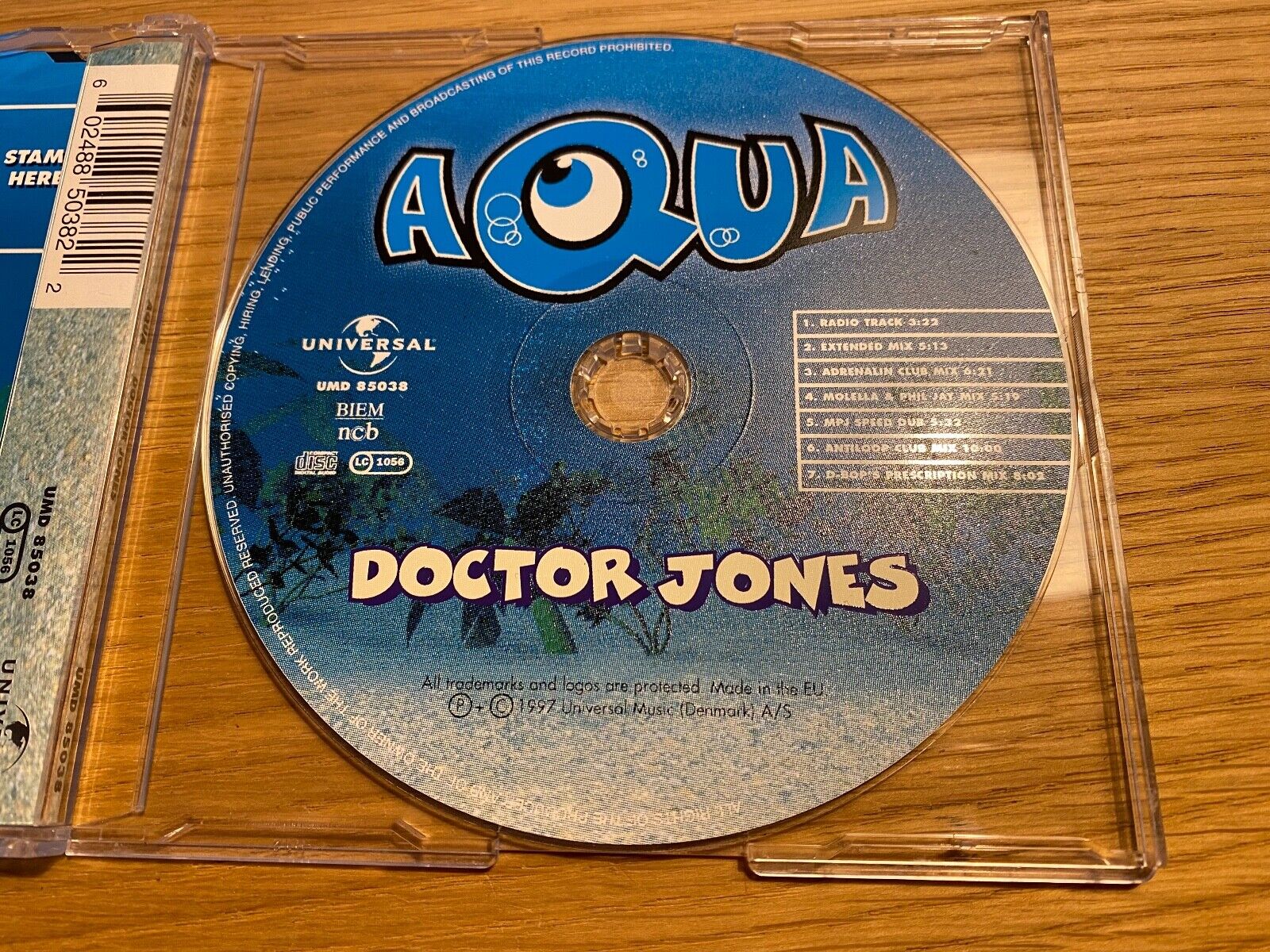 AQUA "DOCTOR JONES" 1997 CD SINGLE 7 REMIXED TRACKS UNIVERSAL DENMARK BIEM NCB