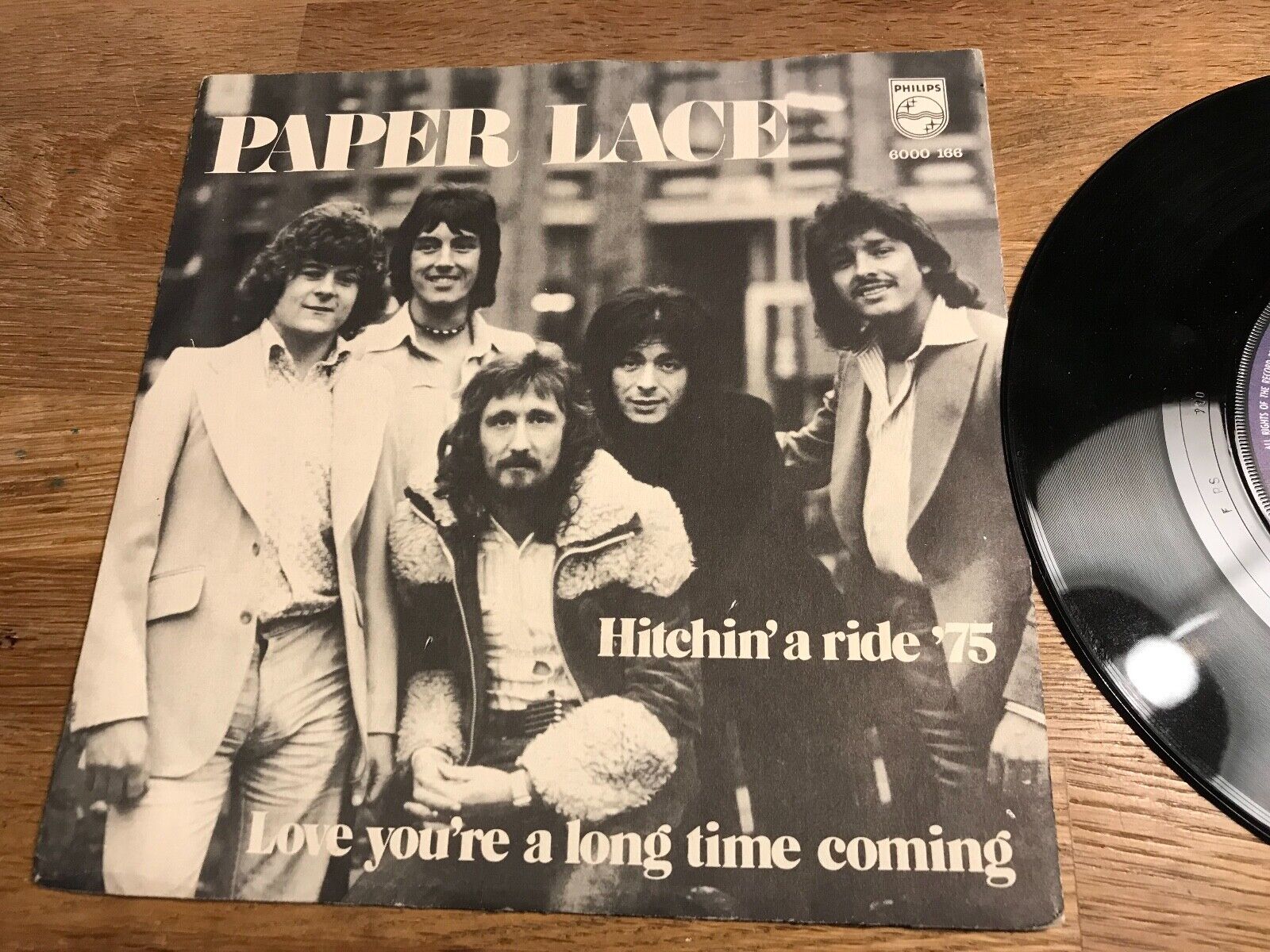 PAPER LACE "HITCHIN´ A RIDE ´75 / LOVE YOU´RE ALONG TIME COMING" 1975 PHILIPS 7"