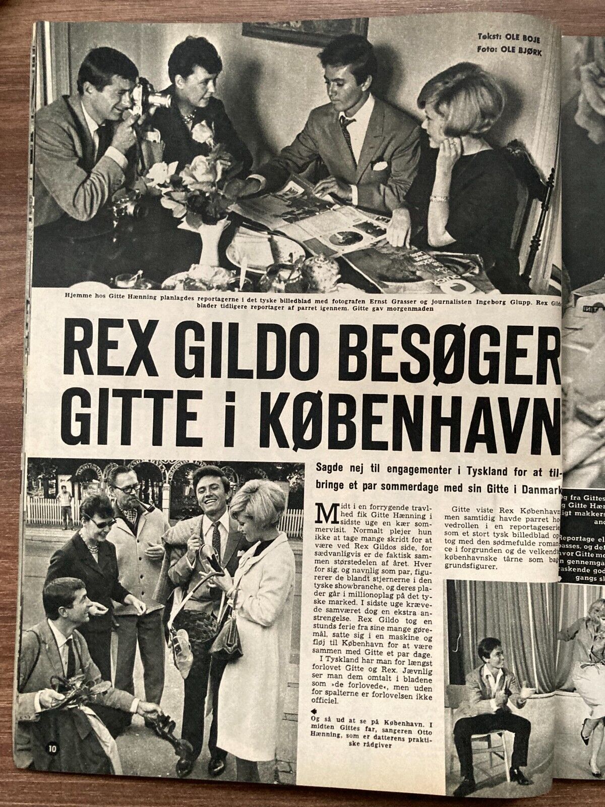 Gitte Henning/Hænning Rex Gildo in Copenhagen Danish Magazine 1964 Se og Hør