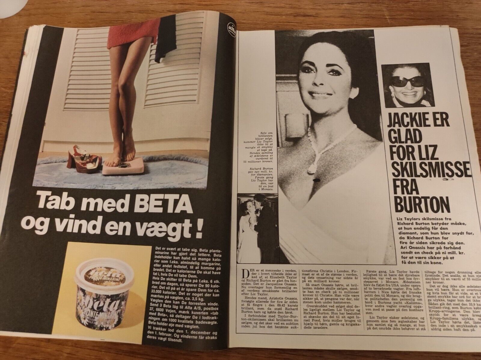 ELIZABETH TAYLOR Olsen Brothers GEORGE BEST Soccer 1973 Danish Magazine BB34