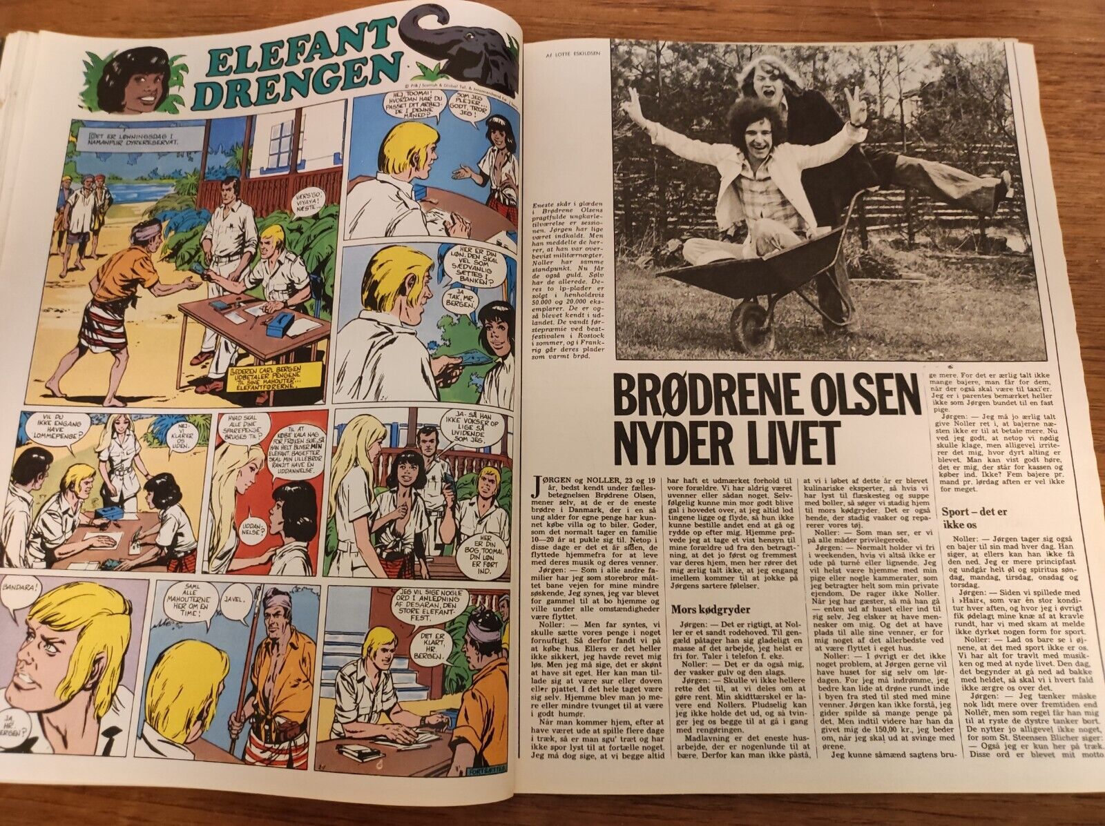 ELIZABETH TAYLOR Olsen Brothers GEORGE BEST Soccer 1973 Danish Magazine BB34