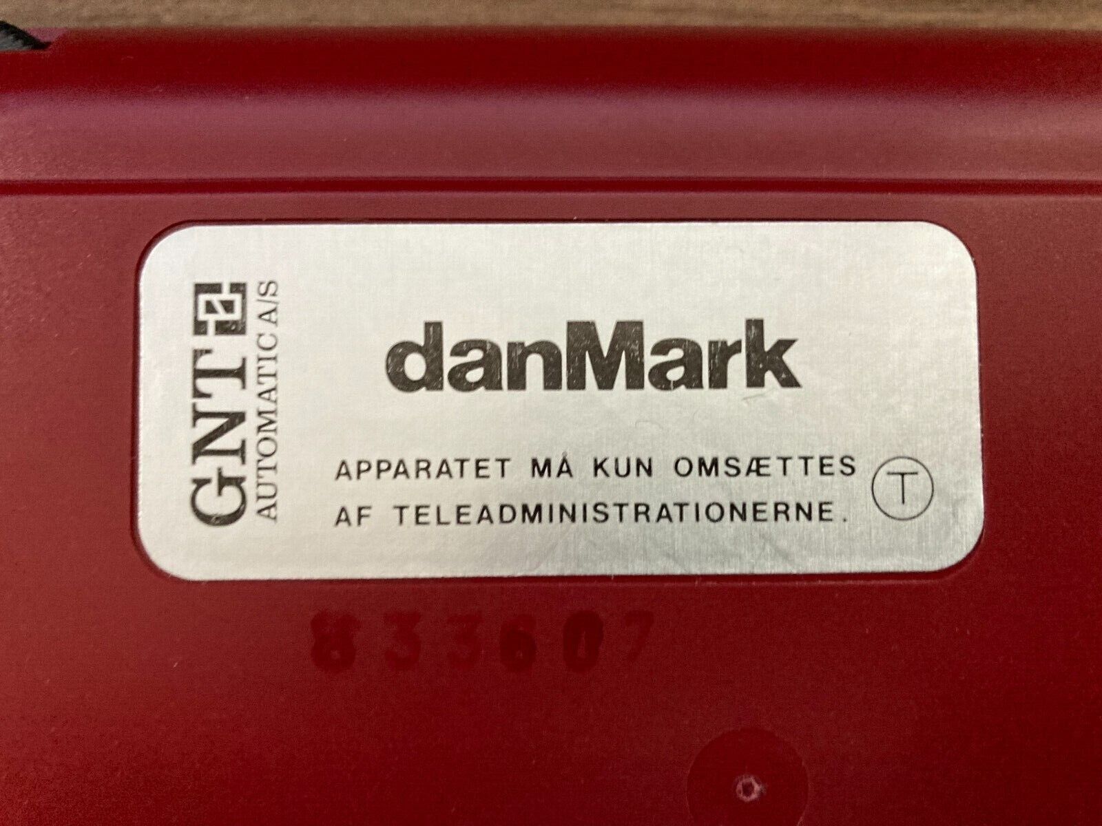 DanMark 2 GNT Automatic Danish Design 1980s Red Desk Landline Phone