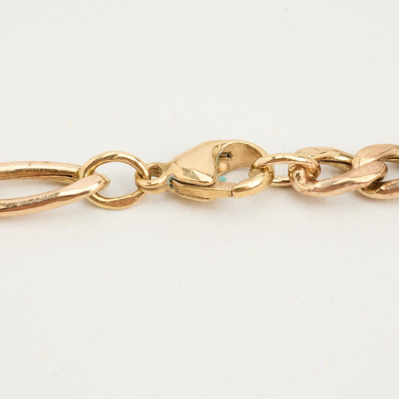 Figaro Bracelet in 8K Gold 846 inches | Vintage Solid Gold