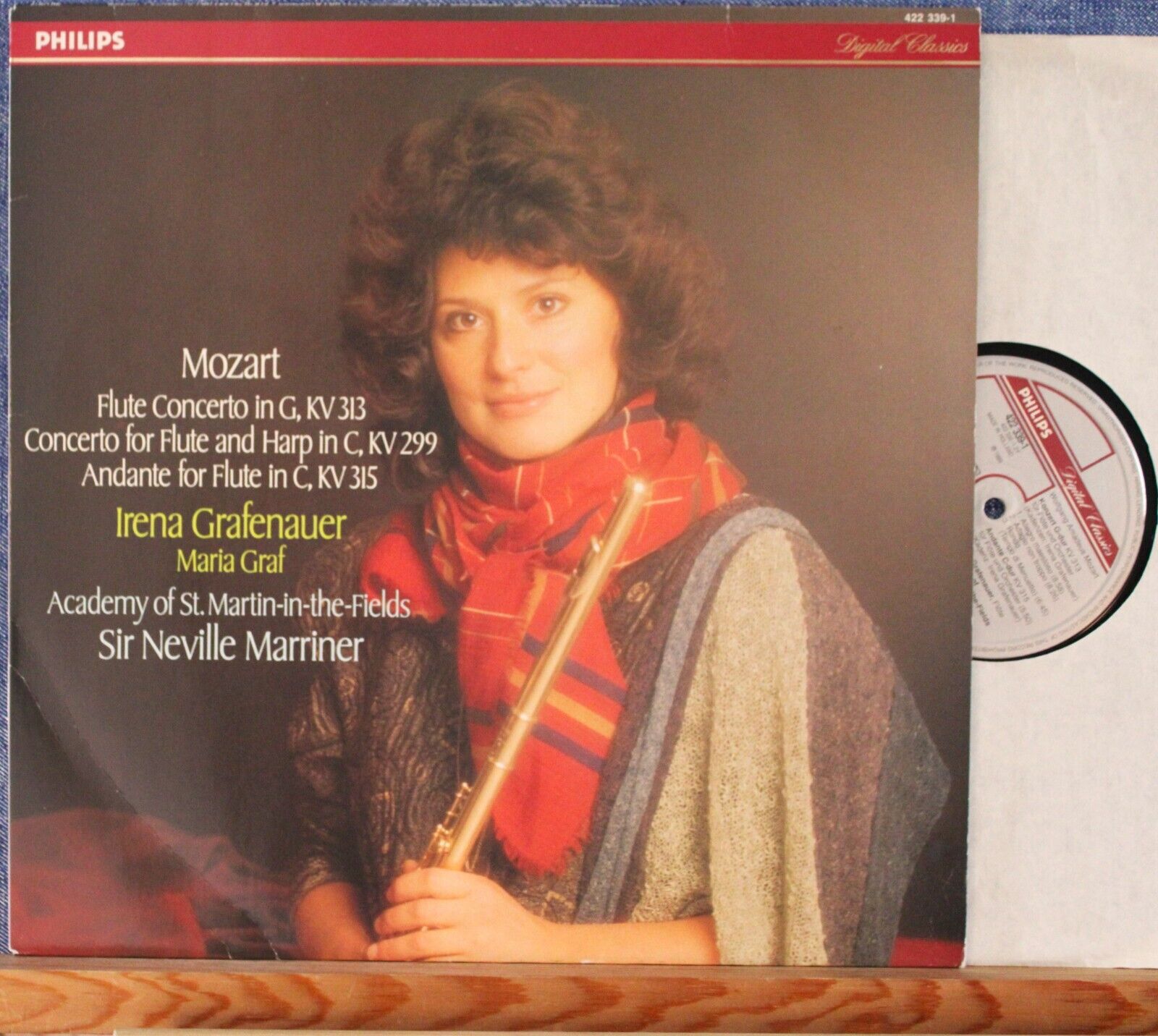 Grafenauer; Graf; Marriner Mozart (Concerto flute harp; etc) Philips 422 339