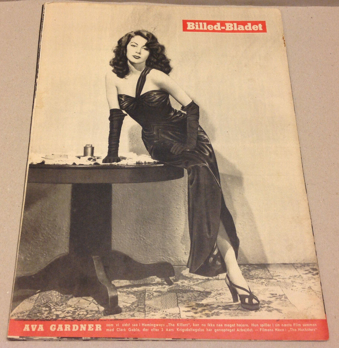 AVA GARDNER THE KILLERS ON THE BACK COVER VTG DANISH Magazine Billed-Bladet 1950