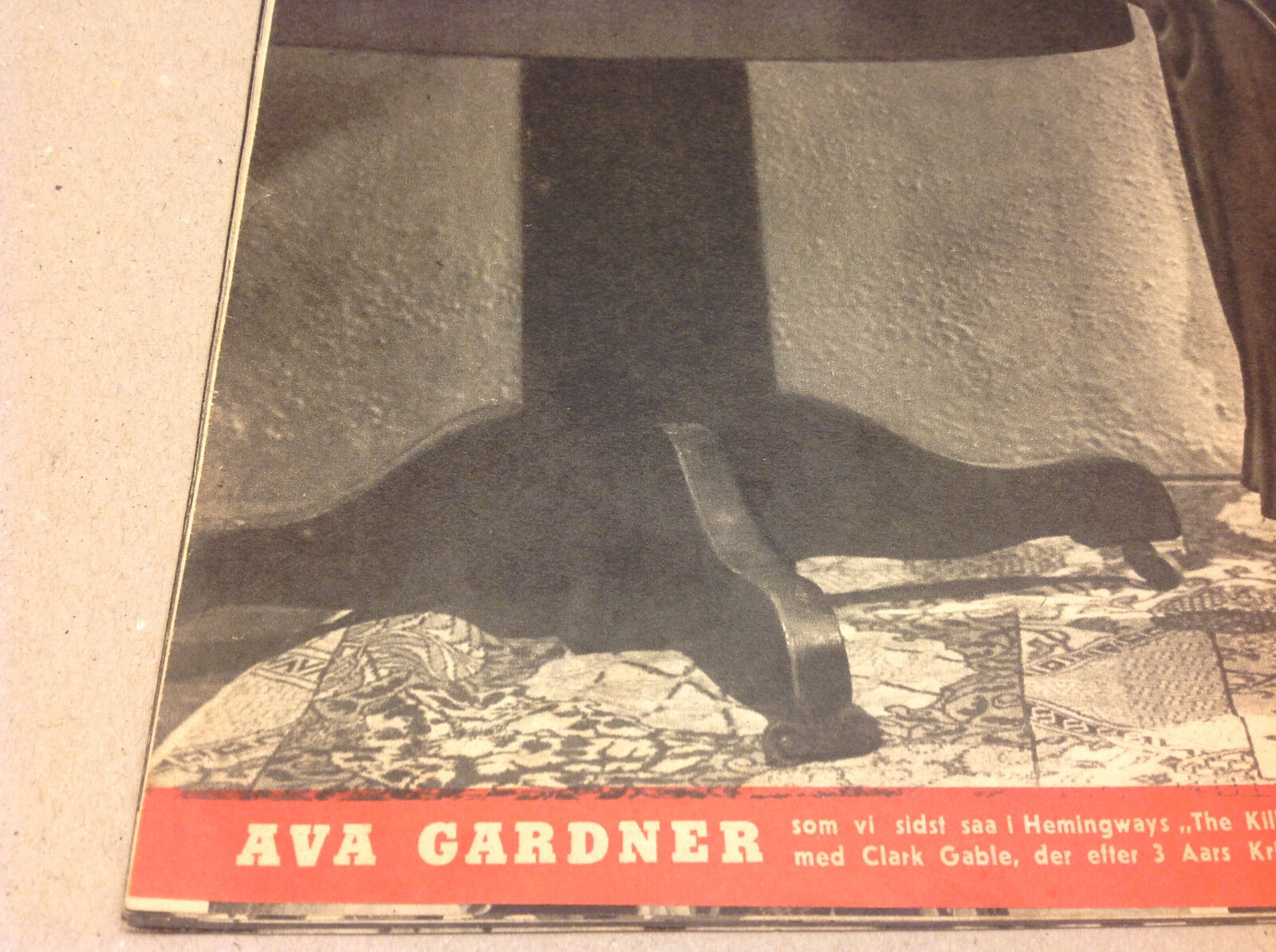 AVA GARDNER THE KILLERS ON THE BACK COVER VTG DANISH Magazine Billed-Bladet 1950