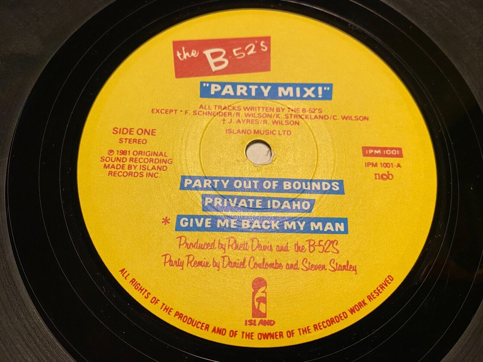 THE B-52´S "PARTY MIX!" 1981 ISLAND RECORDS 6 SONGS NORDIC PRESSING NCB 1 PRESS