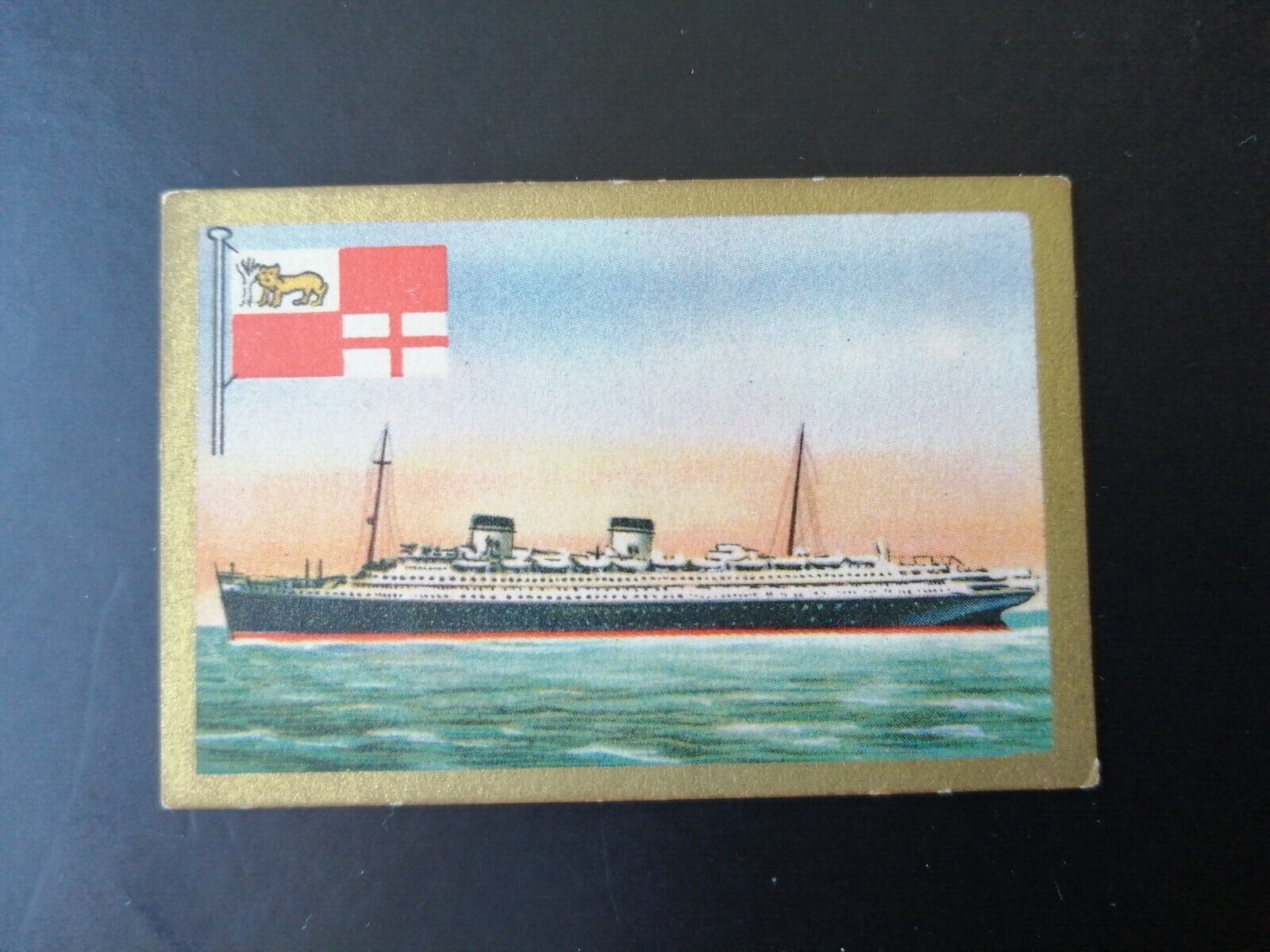 German SABA tobacco ship trading card 1931-33No 48Schnelldampfer "Rex" Italy