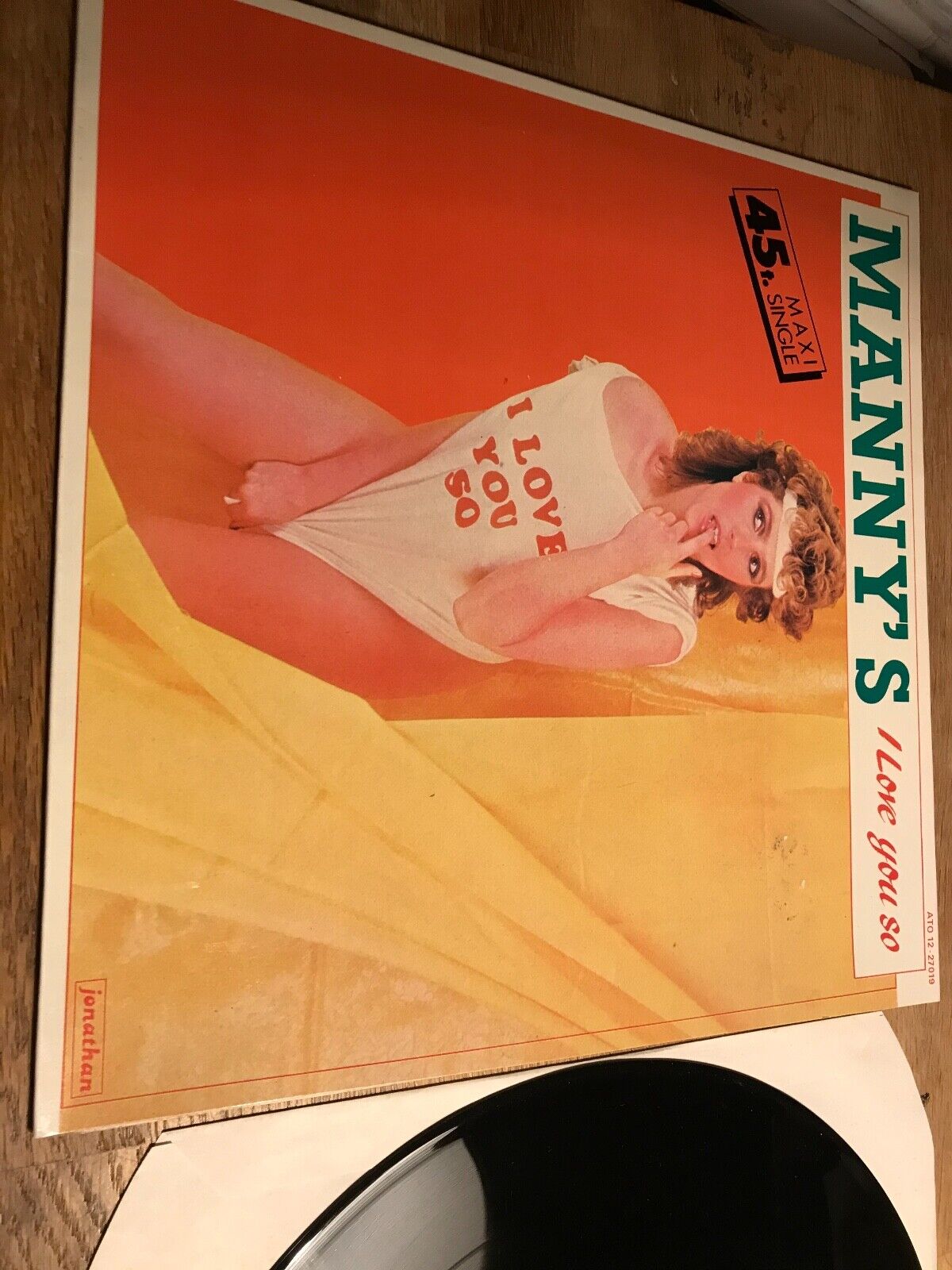 MANNY´S "I LOVE YOU SO" 1983 SACEM FRENCH PRESSING JONATHAN 12" MAXI SINGLE RARE