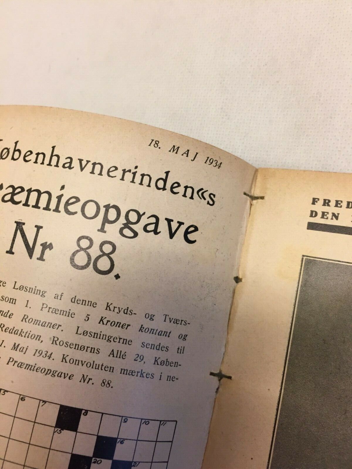 Clair Trevor Complete Antique Vintage Danish Magazine 1934 Københavnerinden