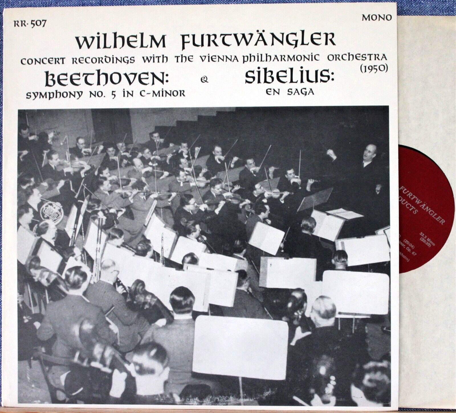 Furtwängler Beethoven (Symphony 5) + Sibelius (En Saga) RR-507 NM