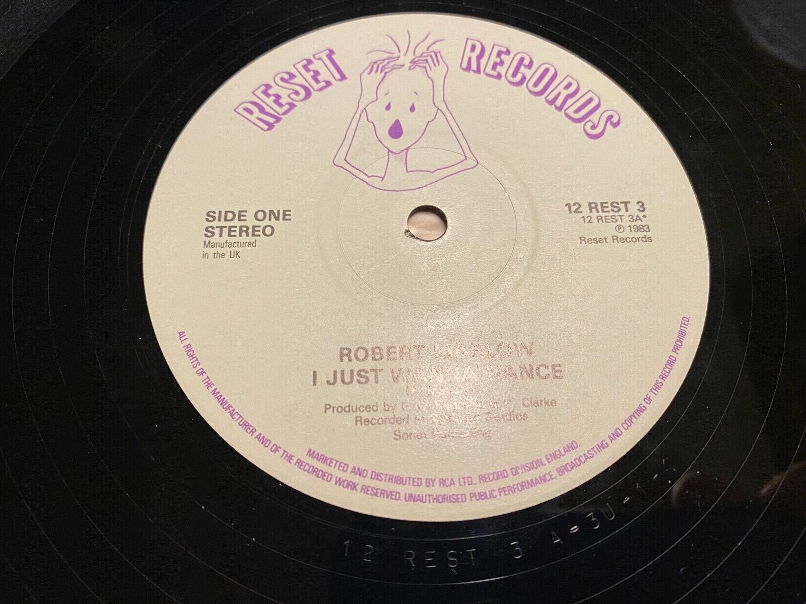 ROBERT MARLOW "I JUST WANT TO DANCE" 1983 RESET VINYL MAXI VINCE CLARK ERASURE**