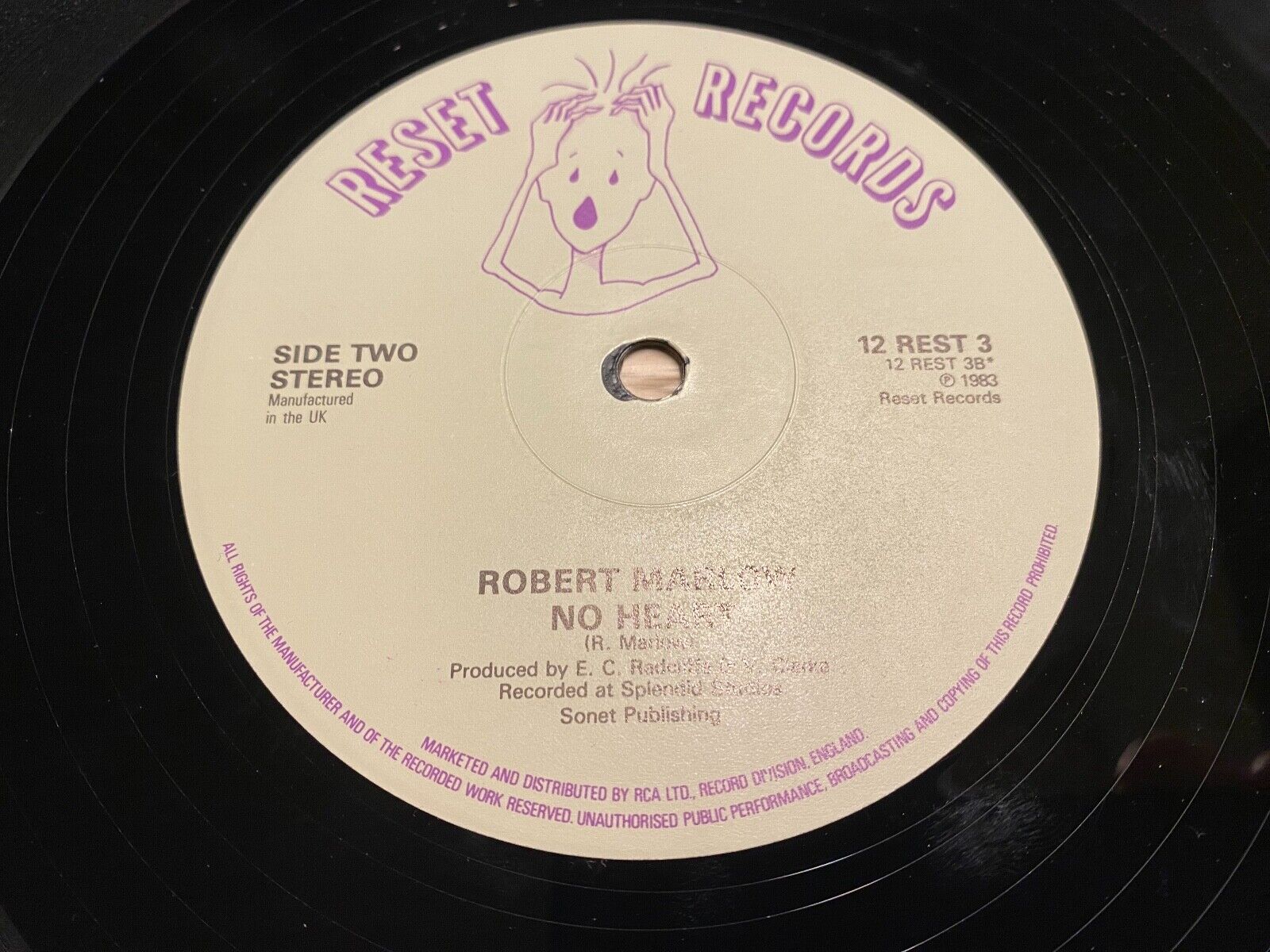 ROBERT MARLOW "I JUST WANT TO DANCE" 1983 RESET VINYL MAXI VINCE CLARK ERASURE**