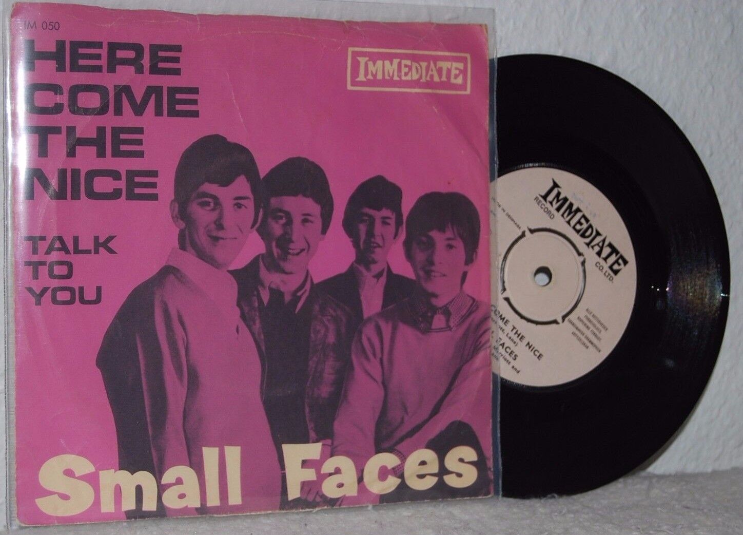 SMALL FACES Here Come The Nice RARE UNIQUE Denmark PS 45 MOD freakbeat