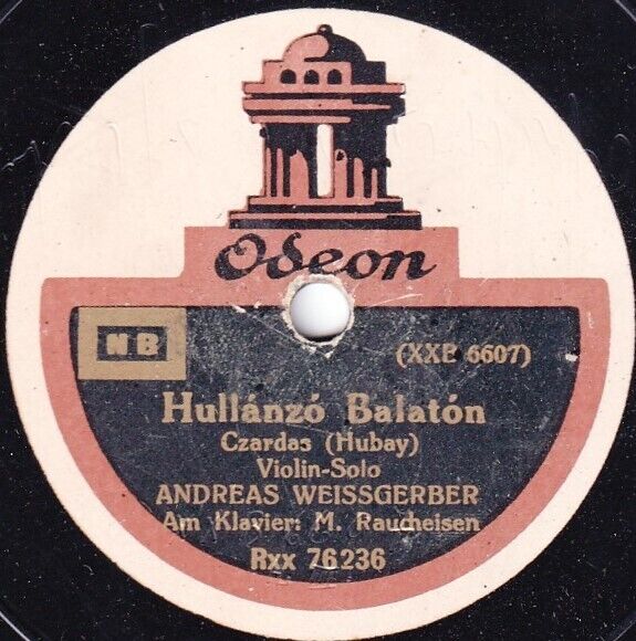 Weissgerber Hubay (Hullamzo Balaton) + Brahms (Hung Dances) Odeon Rxx 76236/7