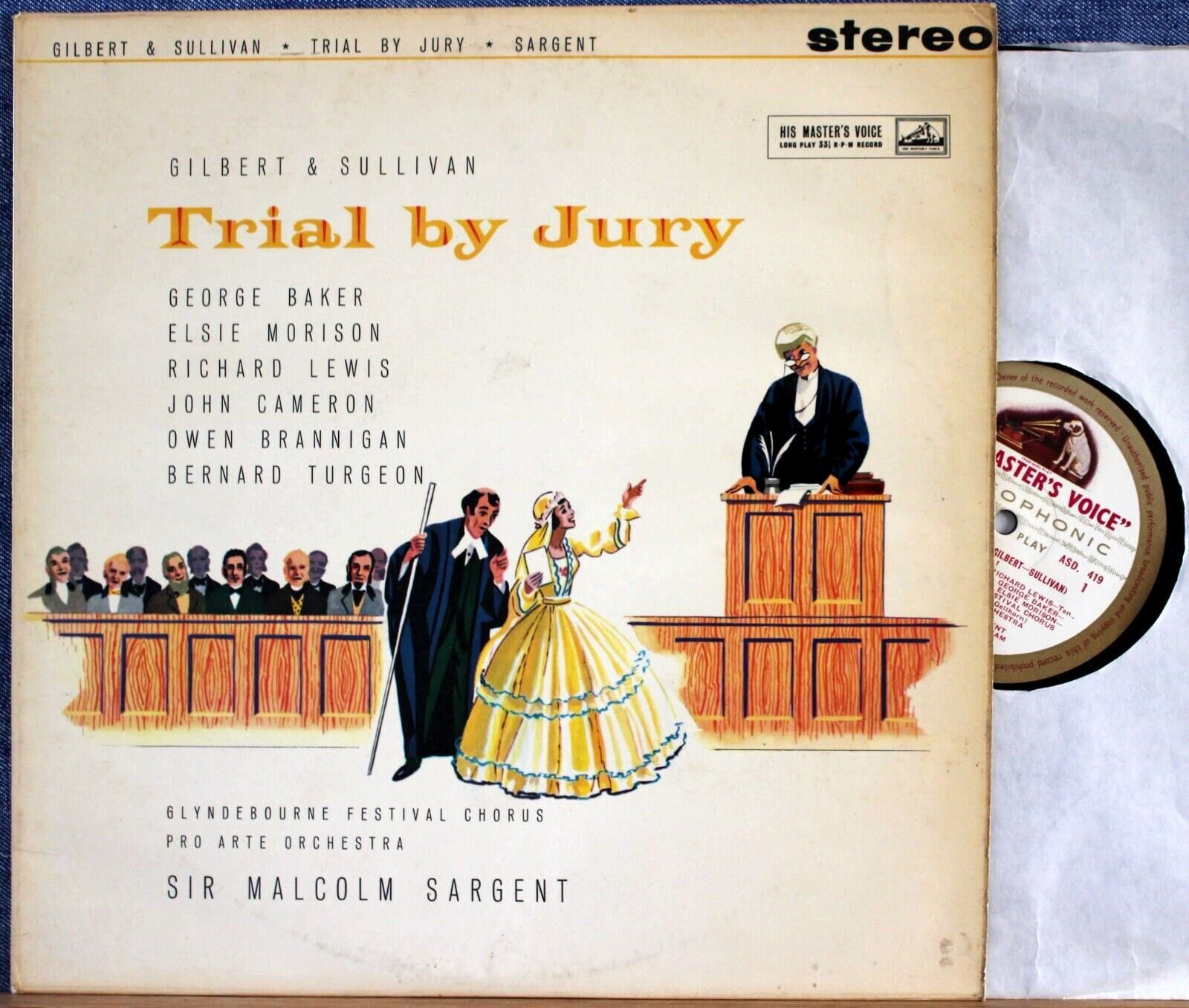 Sargent (w Morrison; Lewis; etc) Sullivan (Trial by Jury) HMV ASD 419 w/g NM