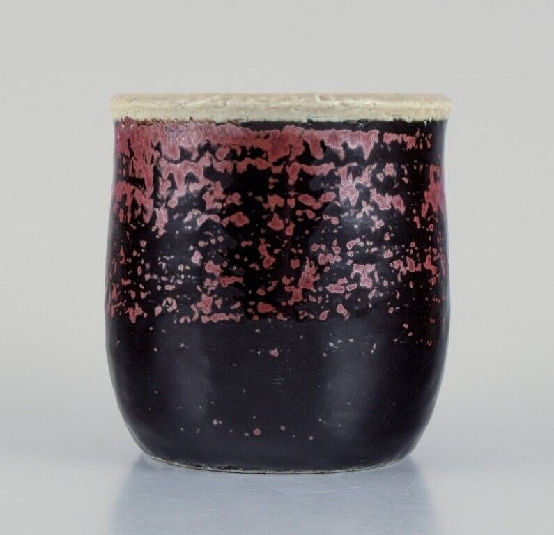 Sylvia Leuchovius  for Rörstrand Ceramic vase with dark-toned glaze