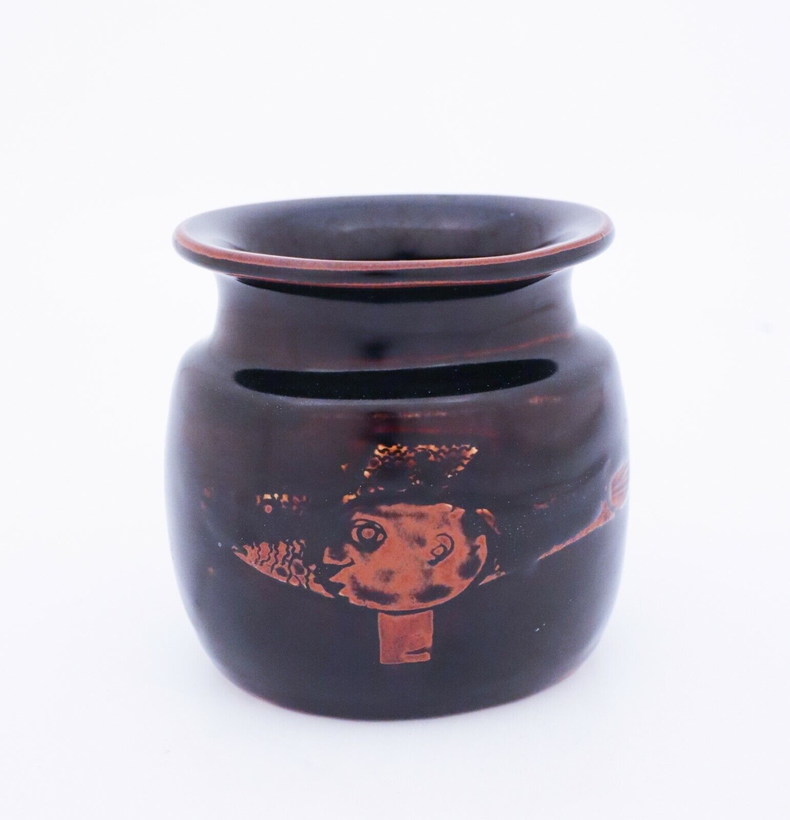 Stig Lindberg Pottery - Black Ceramic Vase Gustavsberg Studio Mid 20th Century