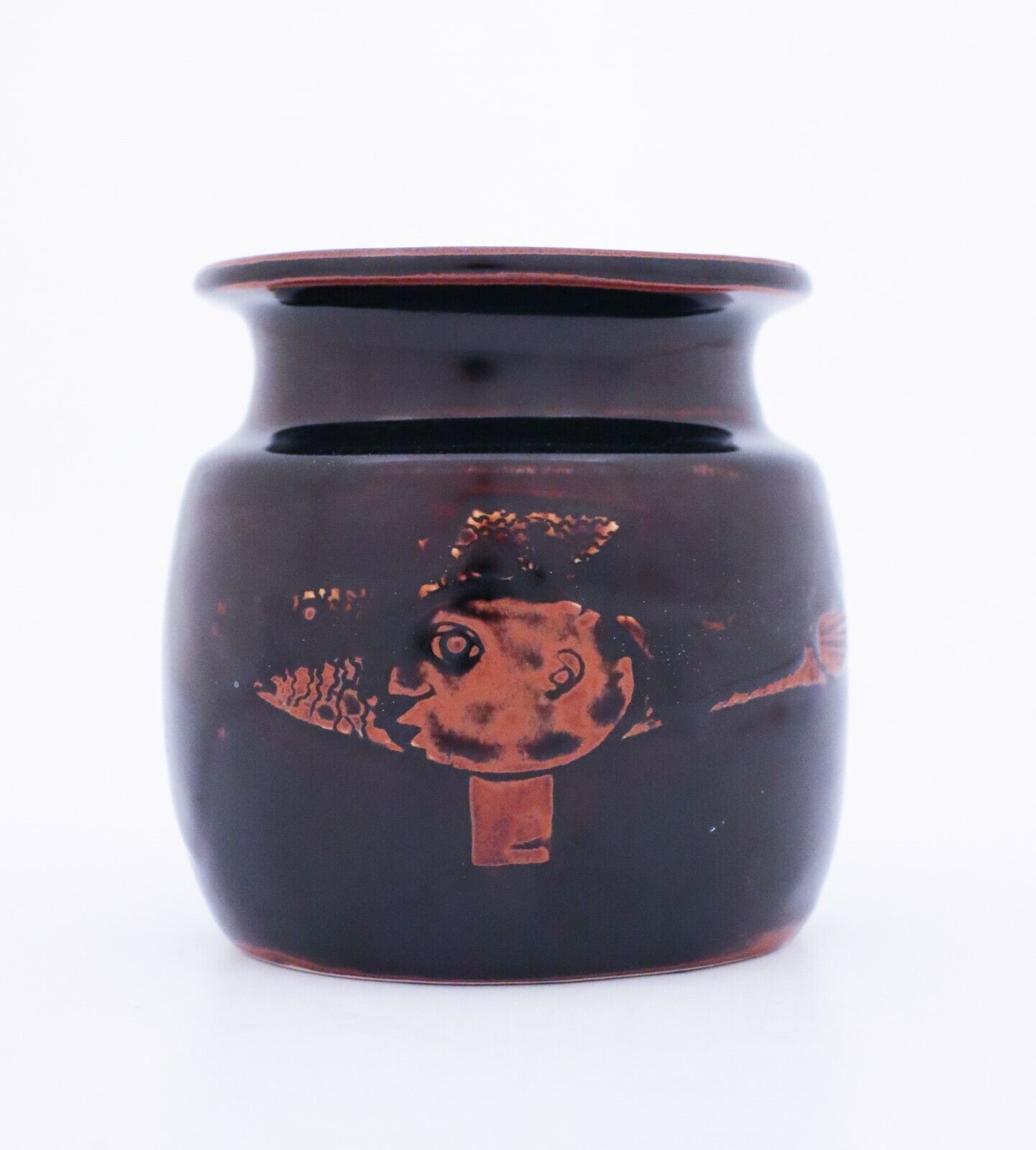 Stig Lindberg Pottery - Black Ceramic Vase Gustavsberg Studio Mid 20th Century