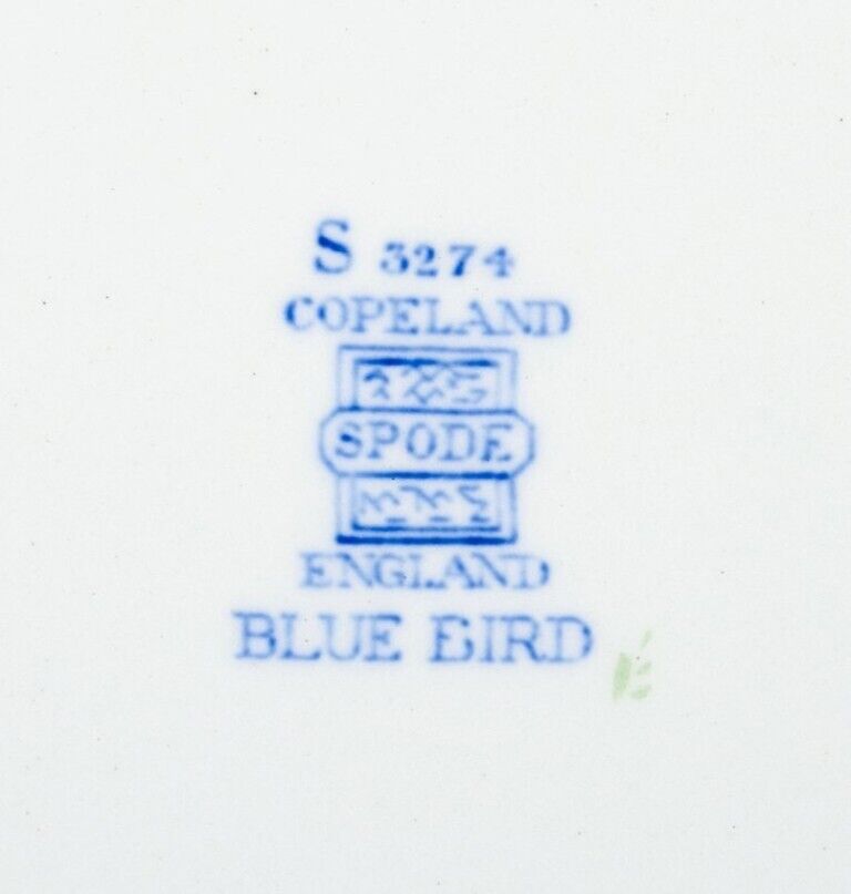 Copeland Spode England Bluebird Four lunch plates Mid-20th C