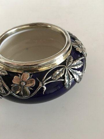 Royal Copenhagen Bowl with A Michelsen Silver Mounted Art Nouveau Top