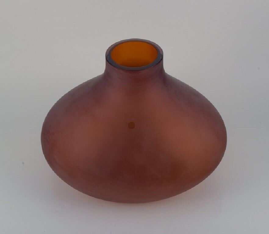 Salviati Murano Large vase in brown hand-blown art glass About 2000