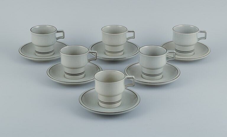 Jens Harald Quistgaard for Bing  Grøndahl Colombia 6 coffee cups with saucers