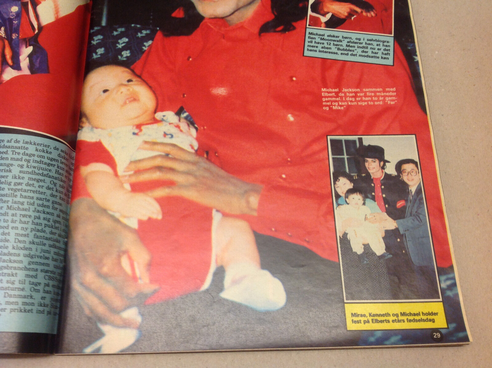 MICHAEL JACKSON FRONT COVER + EURYTHMICS POSTER INSIDE VTG Danish Magazine 1991